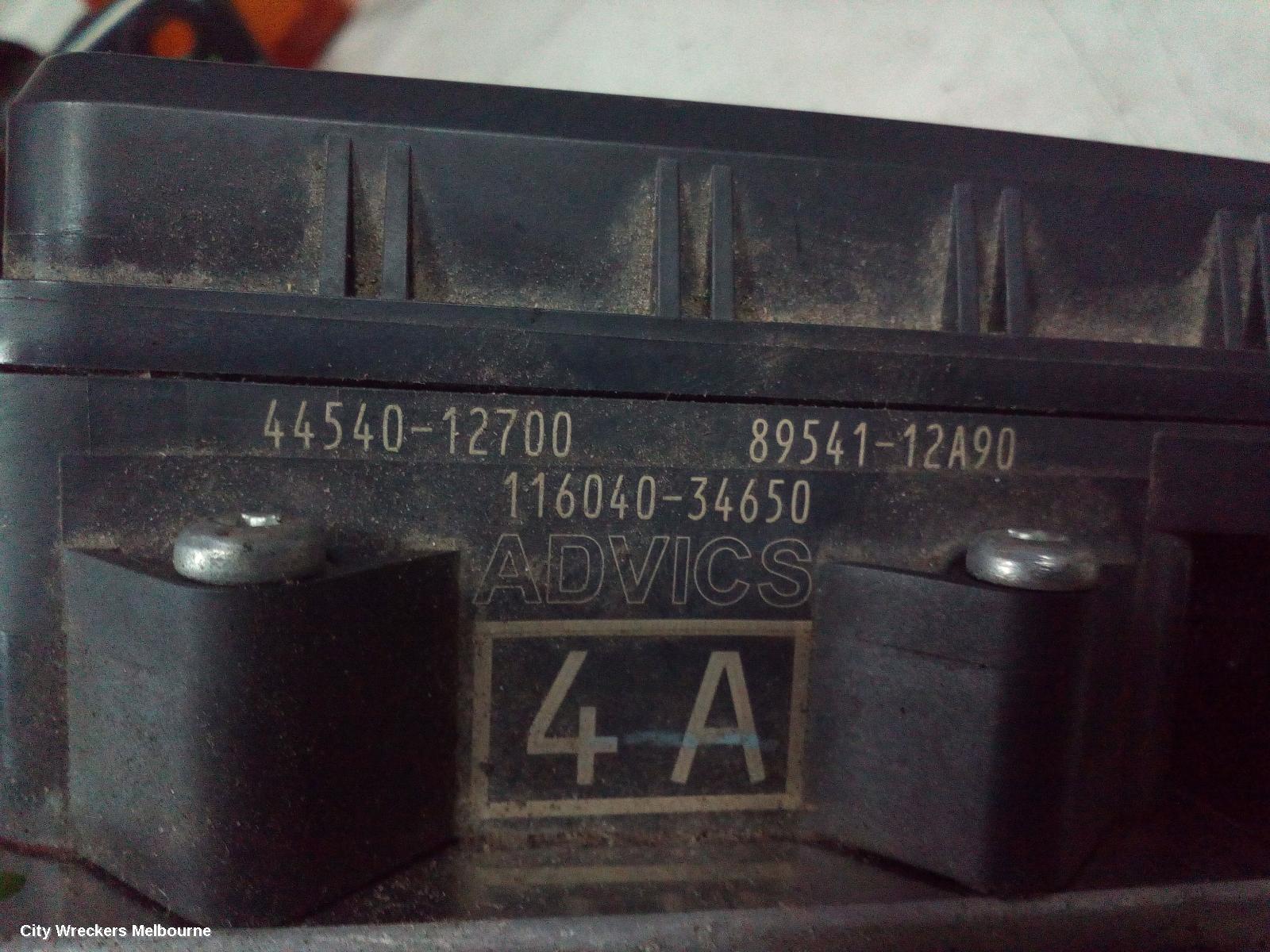 TOYOTA COROLLA ABS PUMP/MODULATOR, ZRE182R, HATCH, NON HYBRID, 03/2015 - 06/2018