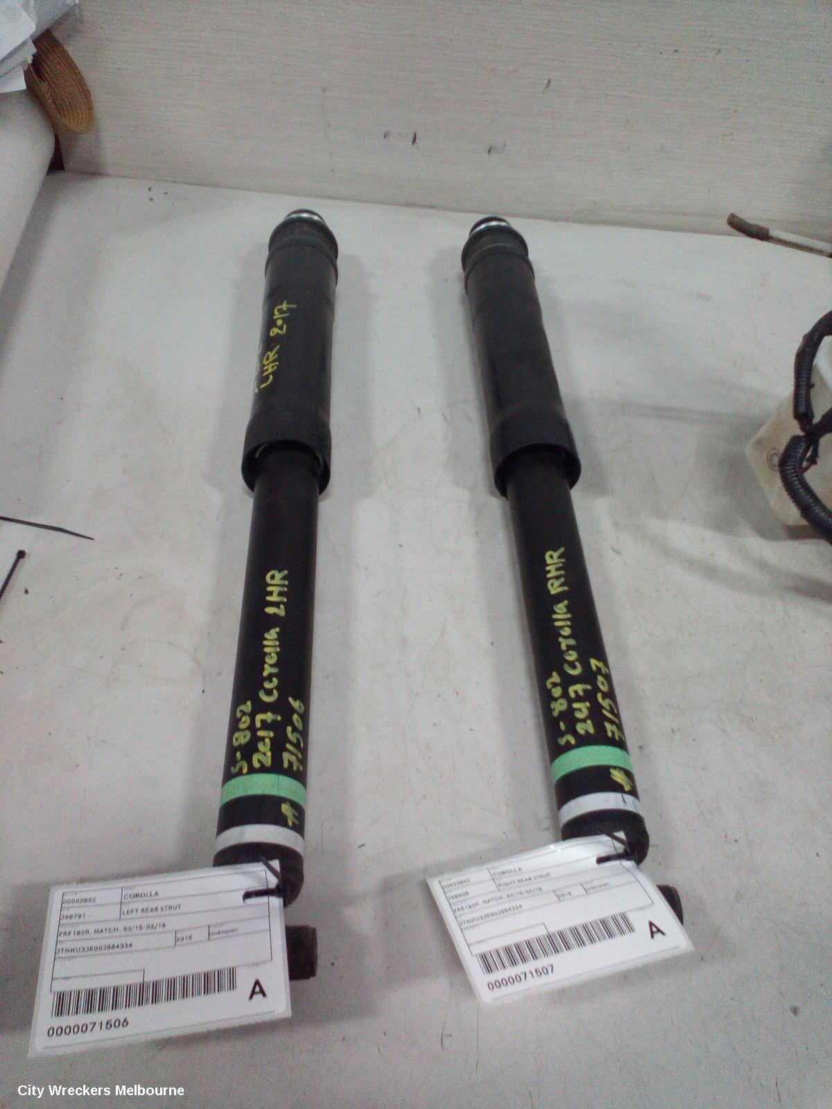 TOYOTA COROLLA RIGHT REAR STRUT, ZRE182R, HATCH, 03/2015 - 06/2018