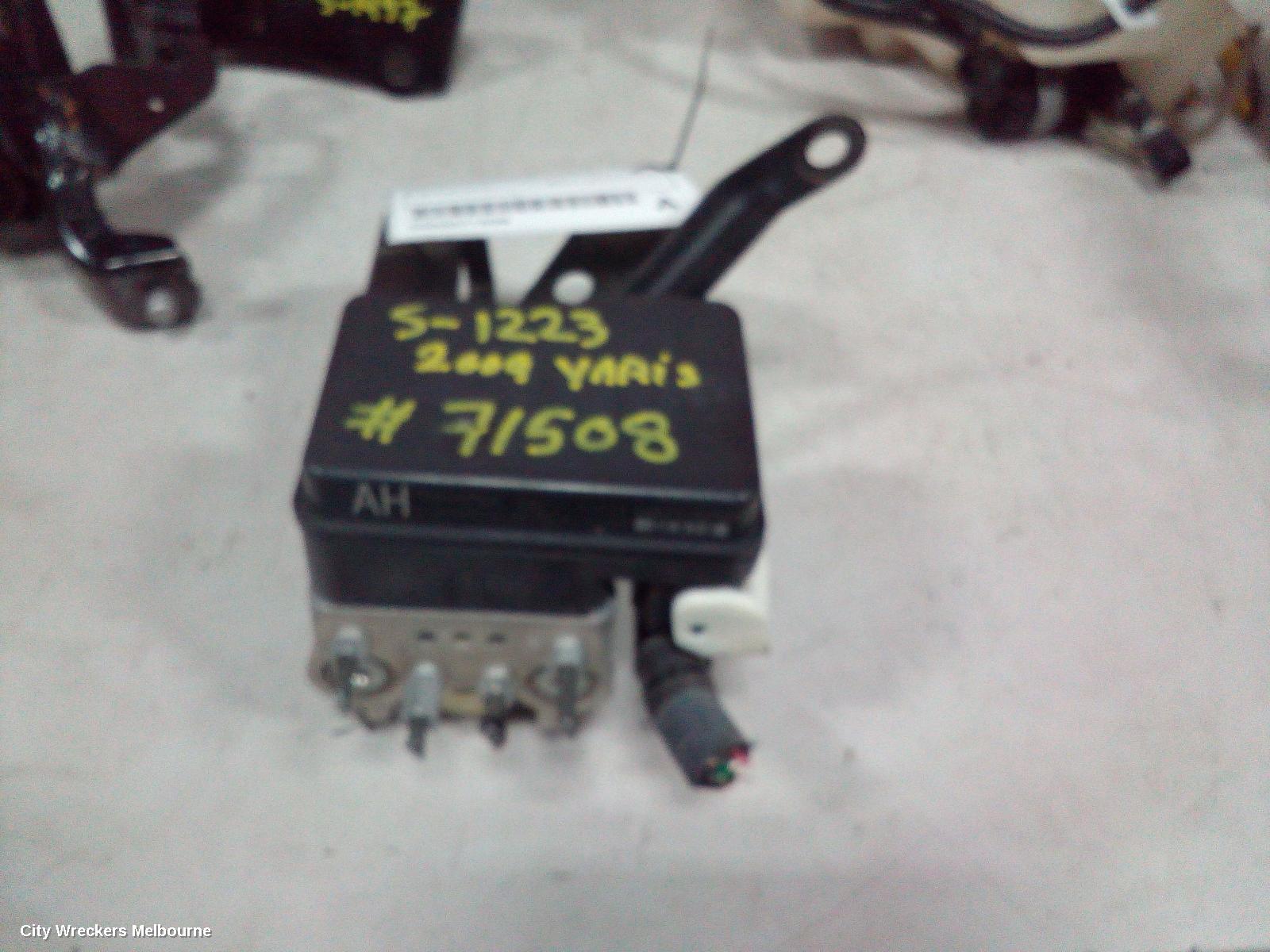 TOYOTA YARIS ABS PUMP/MODULATOR, 3DR/5DR HATCH, NCP9#, 08/2008 - 07/2011