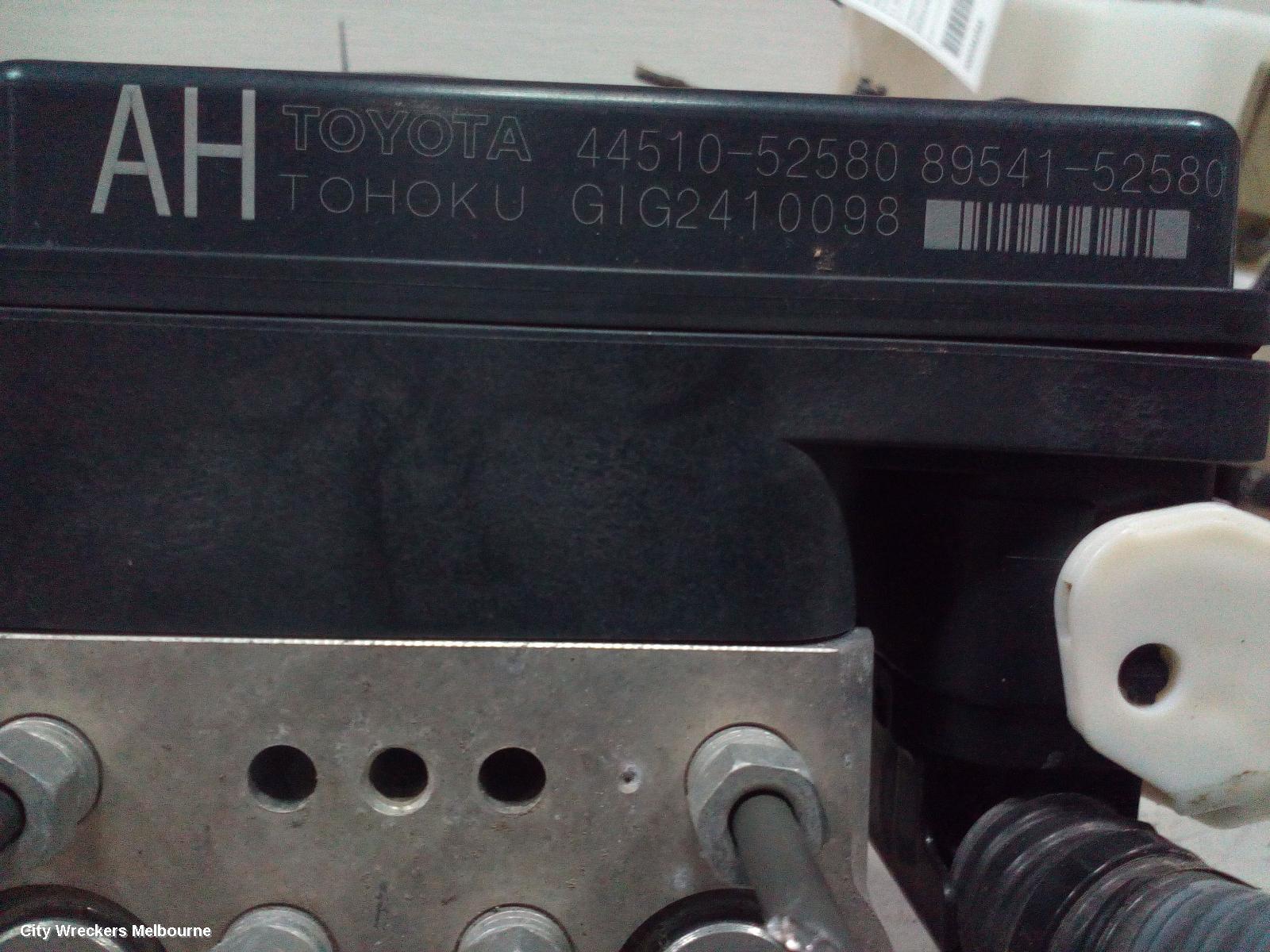 TOYOTA YARIS ABS PUMP/MODULATOR, 3DR/5DR HATCH, NCP9#, 08/2008 - 07/2011