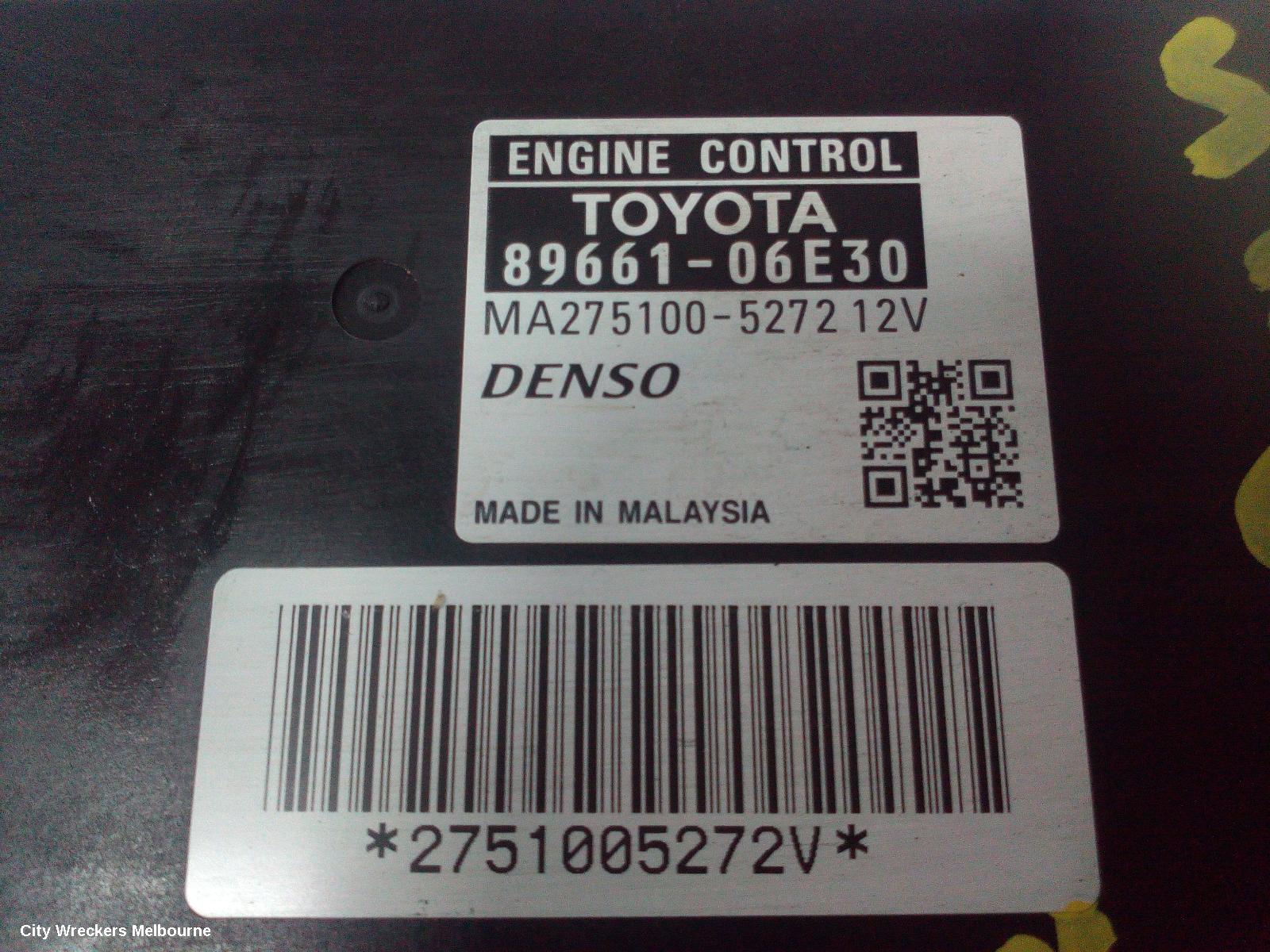 TOYOTA CAMRY ECU, ENGINE ECU, ACV40, 2.4, AUTO T/M, ECU ONLY, 2AZ-FE, 06/2006 - 11/2011