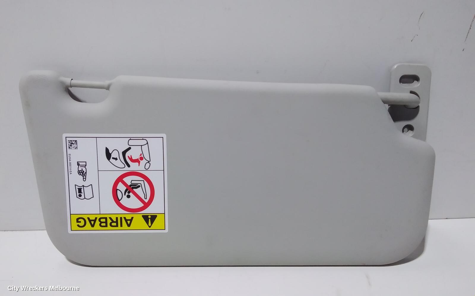 FORD RANGER SUNVISOR, PX1, LH SIDE, GREY, NON SLIDING TYPE, 06/2011 - 06/2015
