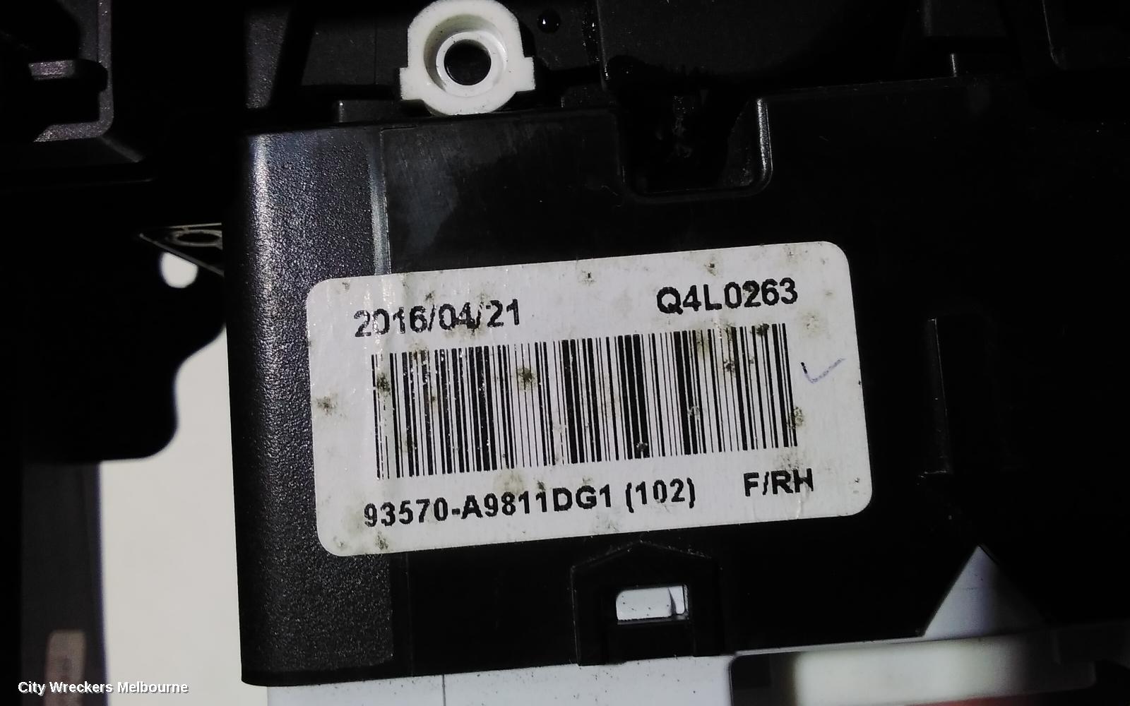 KIA CARNIVAL/GRAND CARNIVAL PWR DR WIND SWITCH, RH FRONT (MASTER SWITCH), W/ AUTO FOLD MIRROR SWITCH & ALL AUTO WINDOW SWITCH, YP, 02/2015 - 10/2020