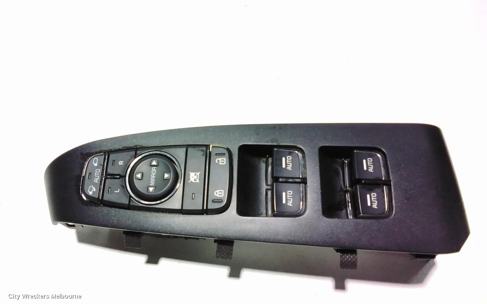 KIA CARNIVAL/GRAND CARNIVAL PWR DR WIND SWITCH, RH FRONT (MASTER SWITCH), W/ AUTO FOLD MIRROR SWITCH & ALL AUTO WINDOW SWITCH, YP, 02/2015 - 10/2020