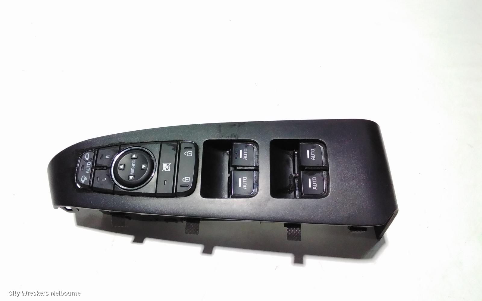 KIA CARNIVAL/GRAND CARNIVAL PWR DR WIND SWITCH, RH FRONT (MASTER SWITCH), W/ AUTO FOLD MIRROR SWITCH & ALL AUTO WINDOW SWITCH, YP, 02/2015 - 10/2020