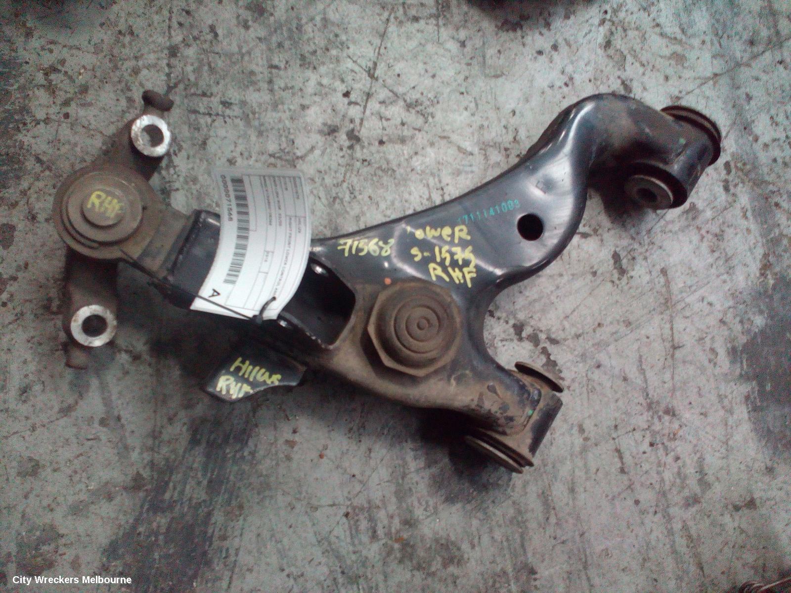 TOYOTA HILUX RIGHT FRONT LOWER CONTROL ARM, 2WD LOW RIDE, 03/2005 ONWARDS