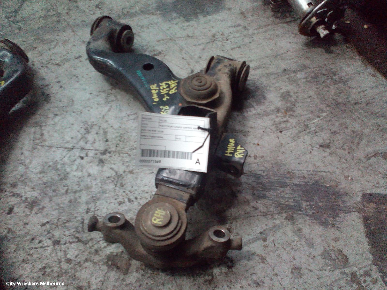 TOYOTA HILUX RIGHT FRONT LOWER CONTROL ARM, 2WD LOW RIDE, 03/2005 ONWARDS