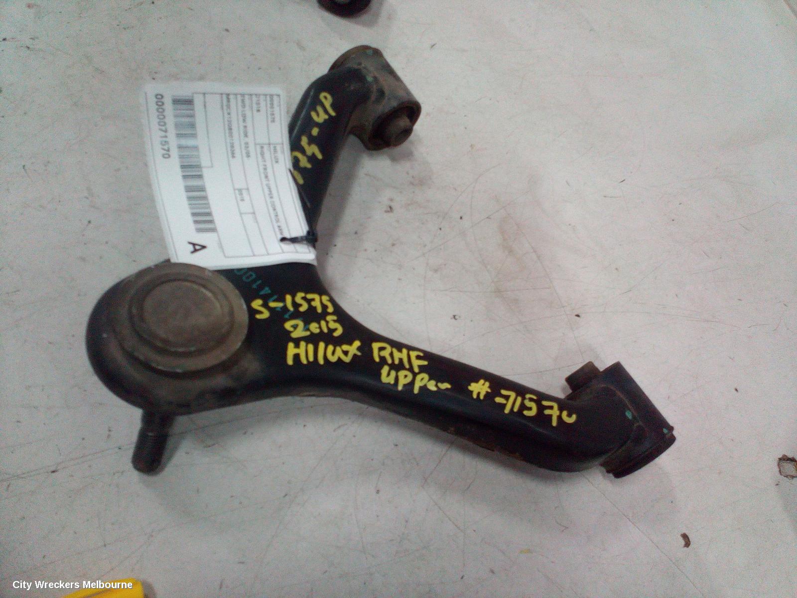 TOYOTA HILUX RIGHT FRONT UPPER CONTROL ARM, 2WD LOW RIDE, 03/2005 ONWARDS