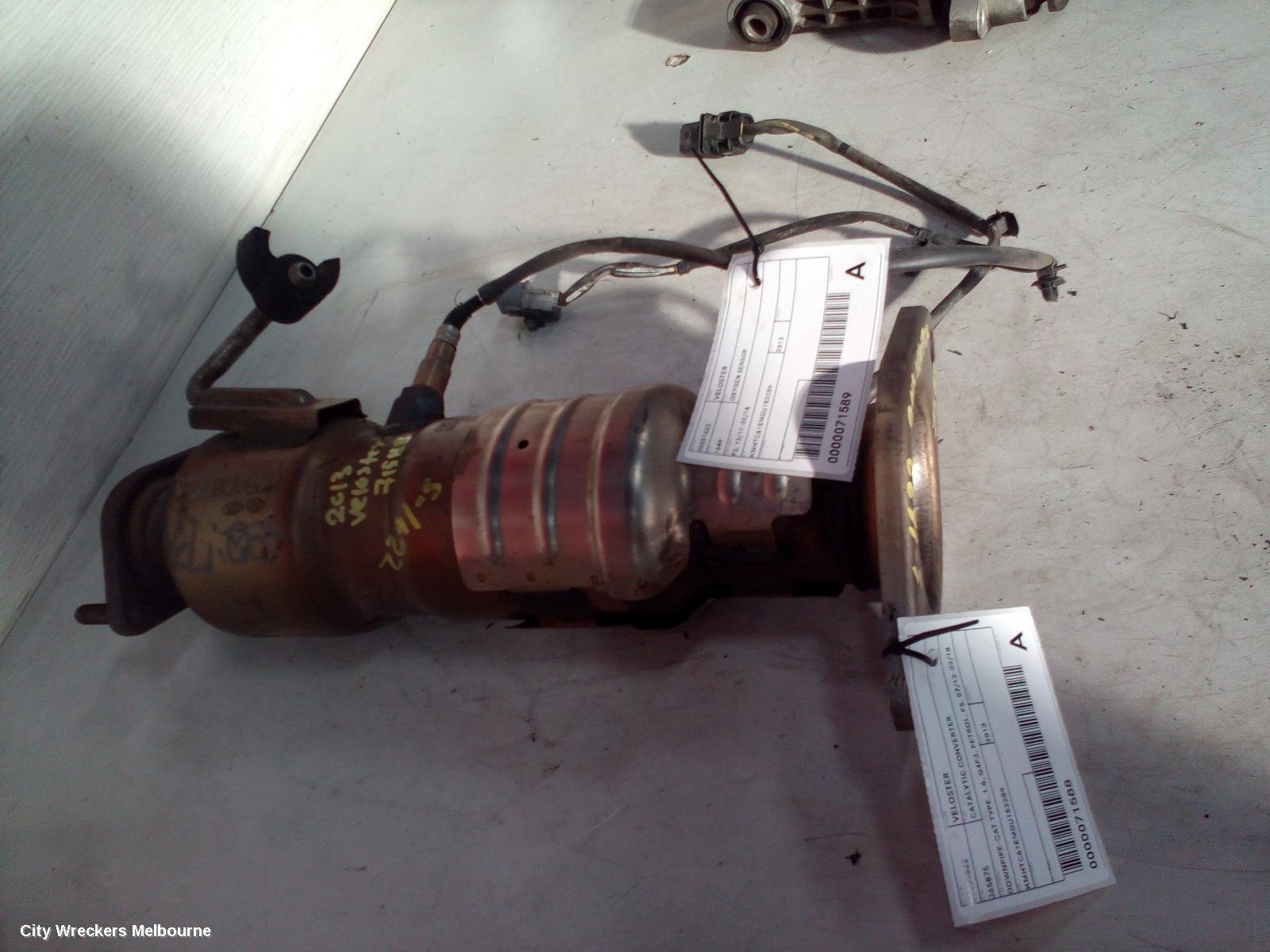 HYUNDAI VELOSTER CATALYTIC CONVERTER, DOWNPIPE-CAT TYPE, 1.6, G4FJ, PETROL, FS, 07/2012 - 02/2018