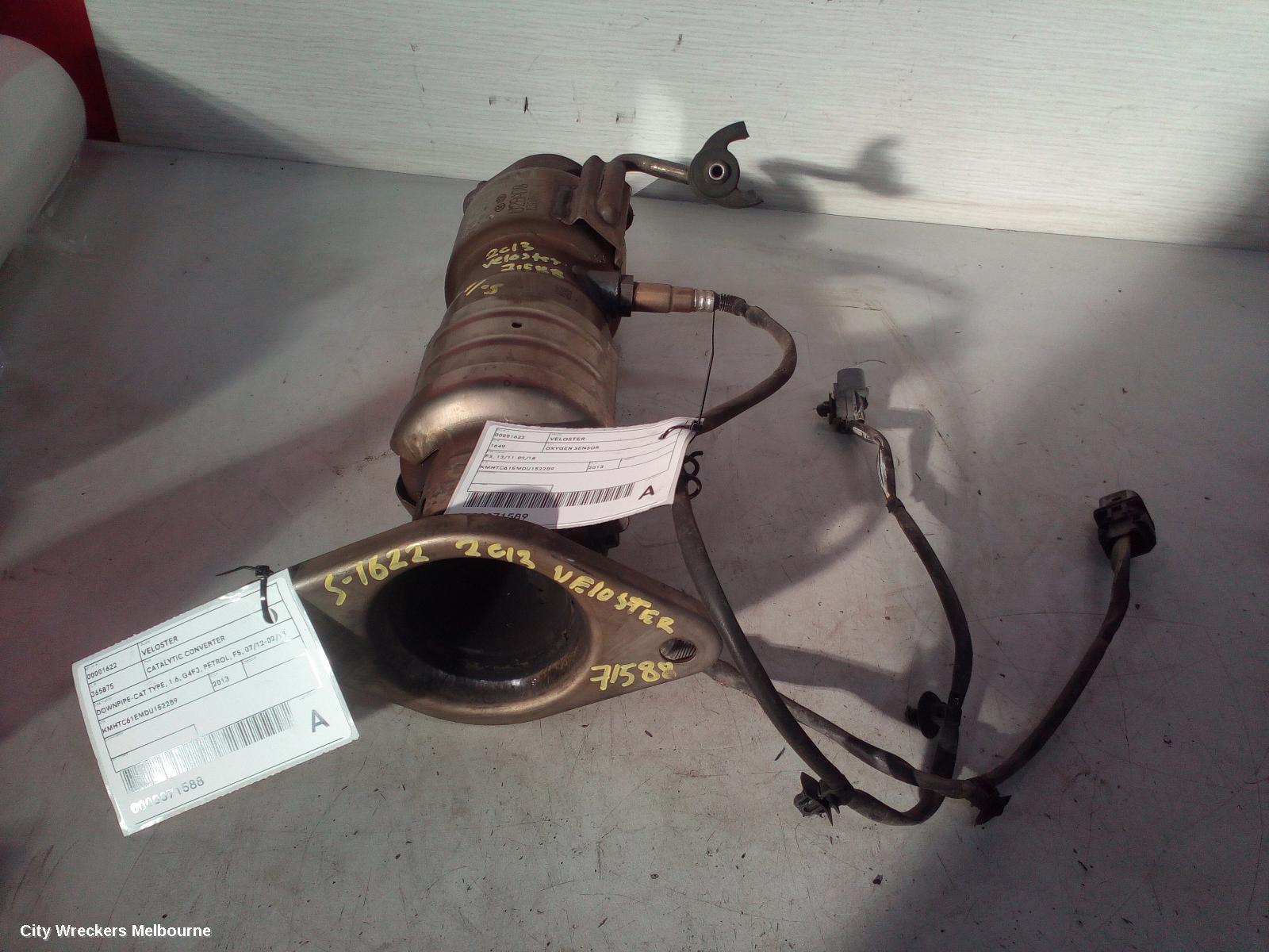 HYUNDAI VELOSTER CATALYTIC CONVERTER, DOWNPIPE-CAT TYPE, 1.6, G4FJ, PETROL, FS, 07/2012 - 02/2018