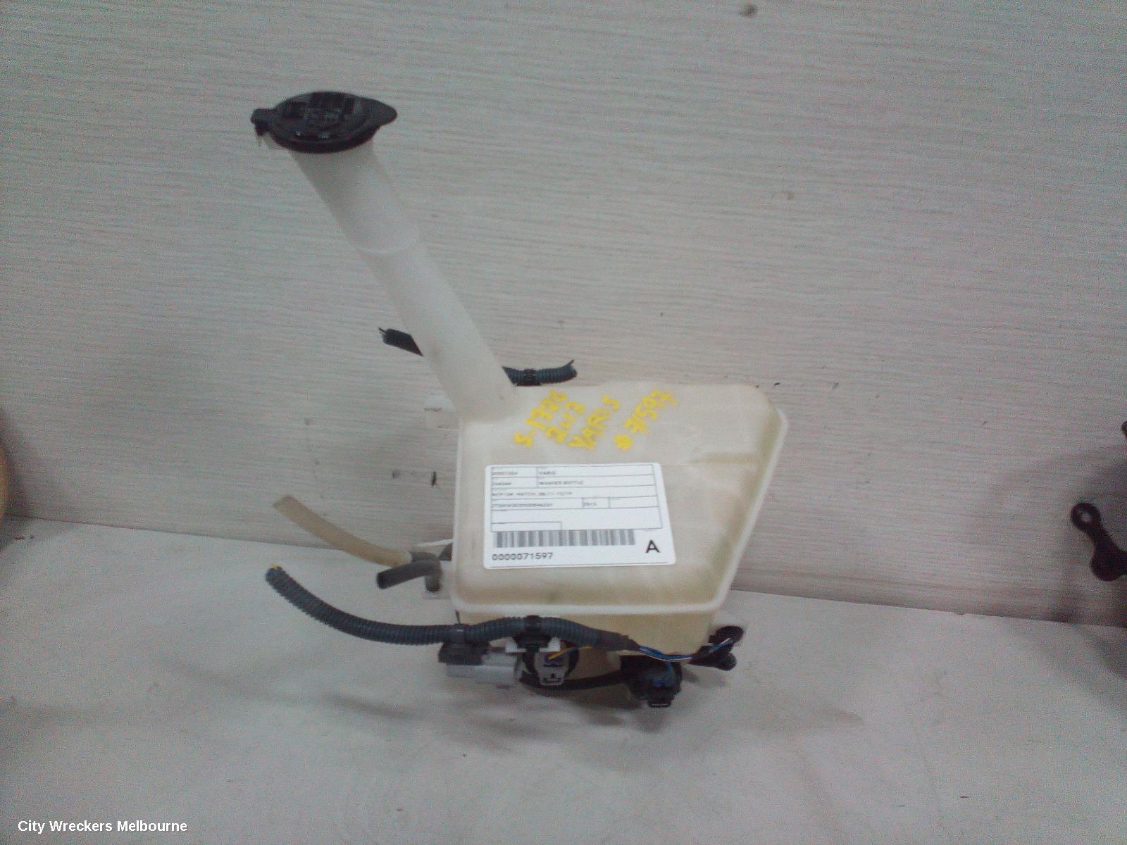 TOYOTA YARIS WASHER BOTTLE, NCP13#, HATCH, 08/2011 - 12/2019