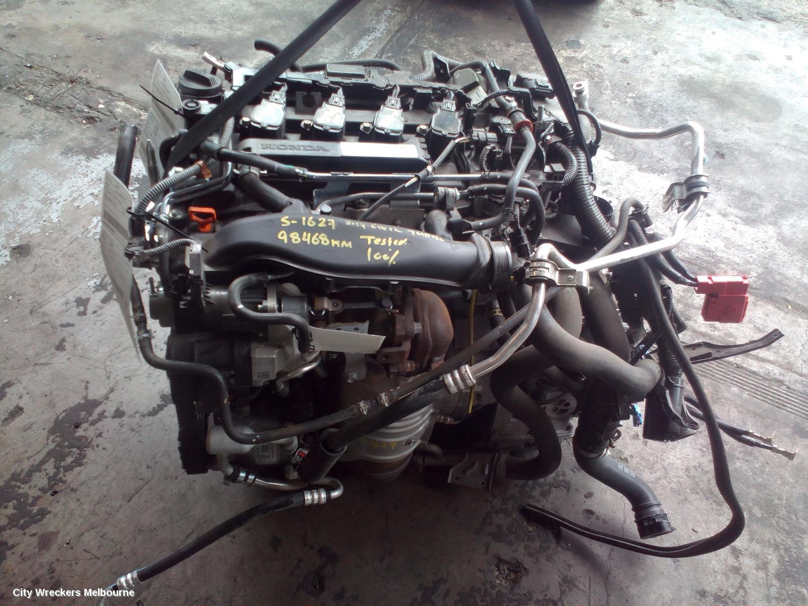 HONDA CIVIC ENGINE, PETROL, 1.5, TURBO, 10TH GEN, 05/2016 ONWARDS