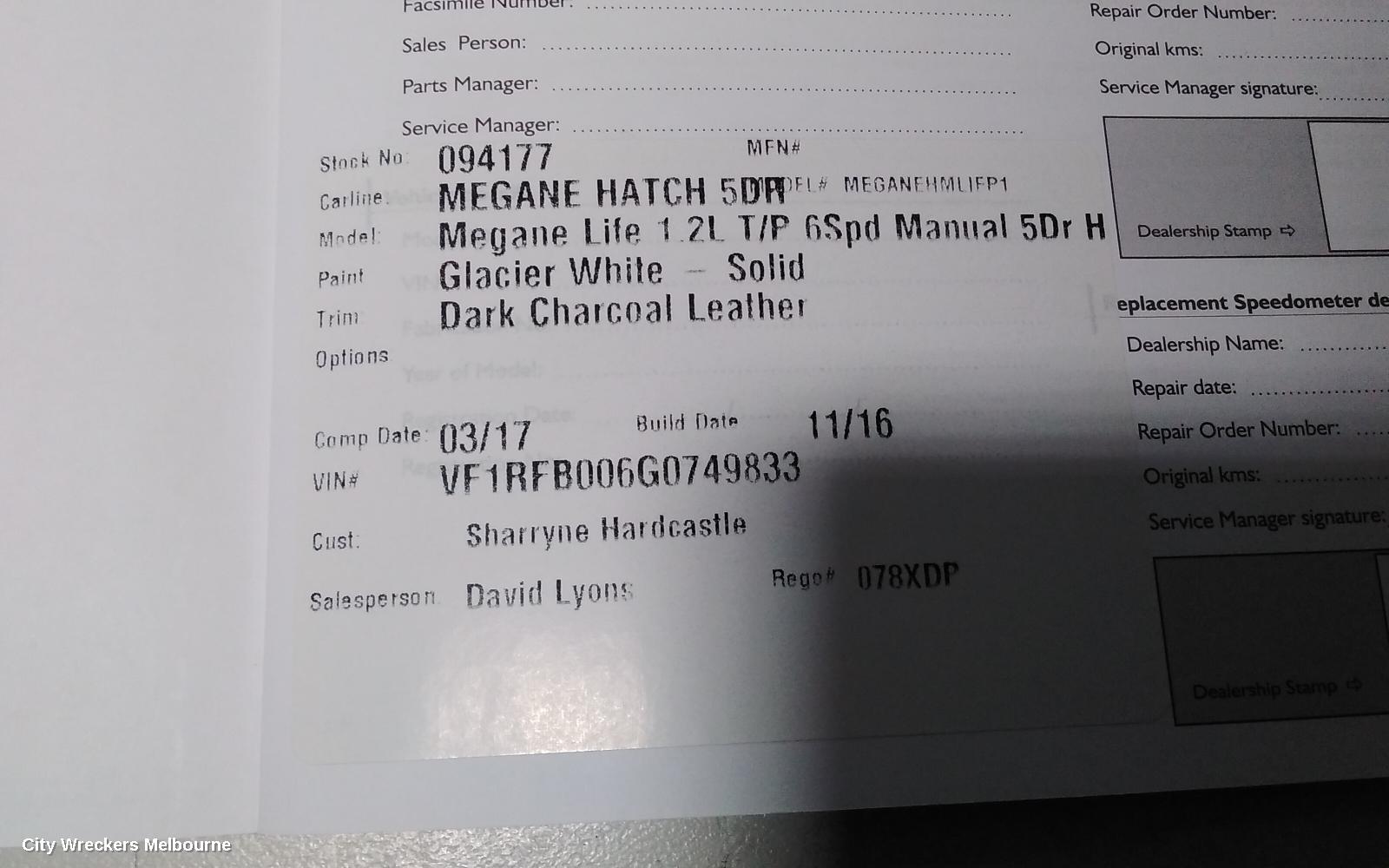 RENAULT MEGANE OWNERS HANDBOOK, GEN 4, 06/2016 - 02/2020
