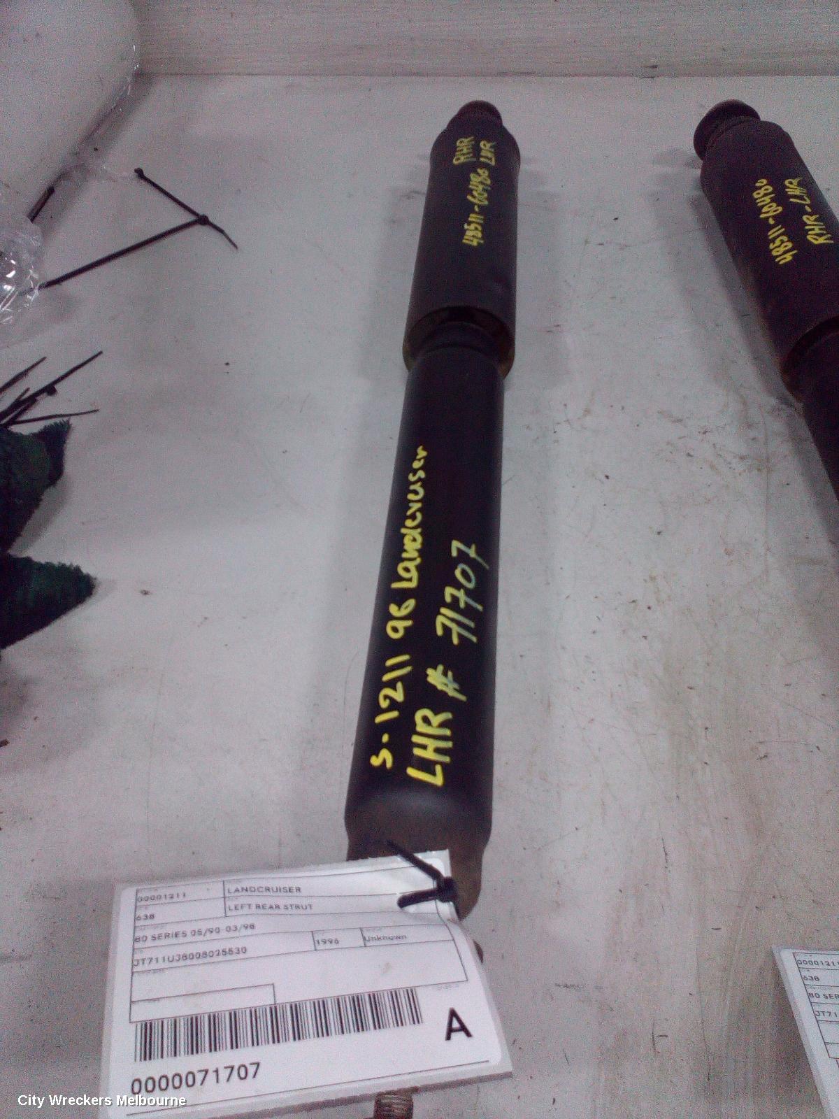 TOYOTA LANDCRUISER LEFT REAR STRUT, 80 SERIES 05/1990 - 03/1998