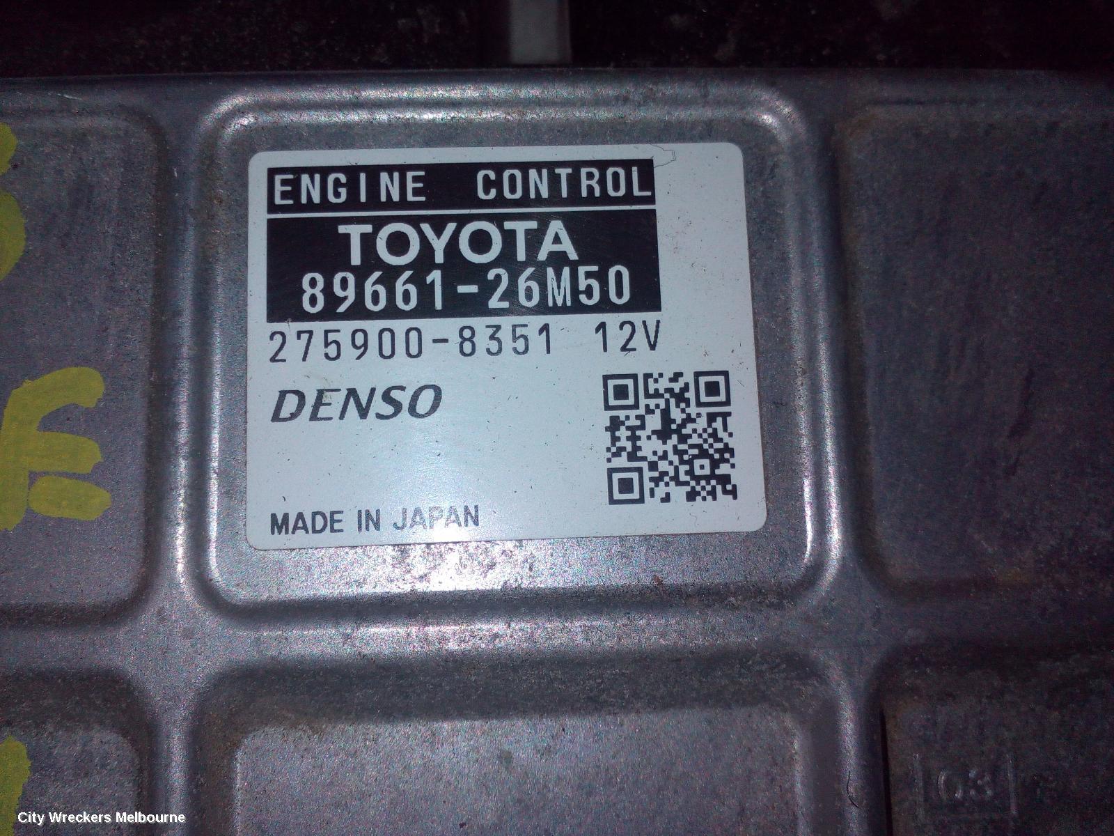TOYOTA HIACE ECU, ENGINE ECU, 3.0, 1KD-FTV, DIESEL, P/N 89661-26M50, ECU ONLY, KDH, 09/2006 - 04/2019