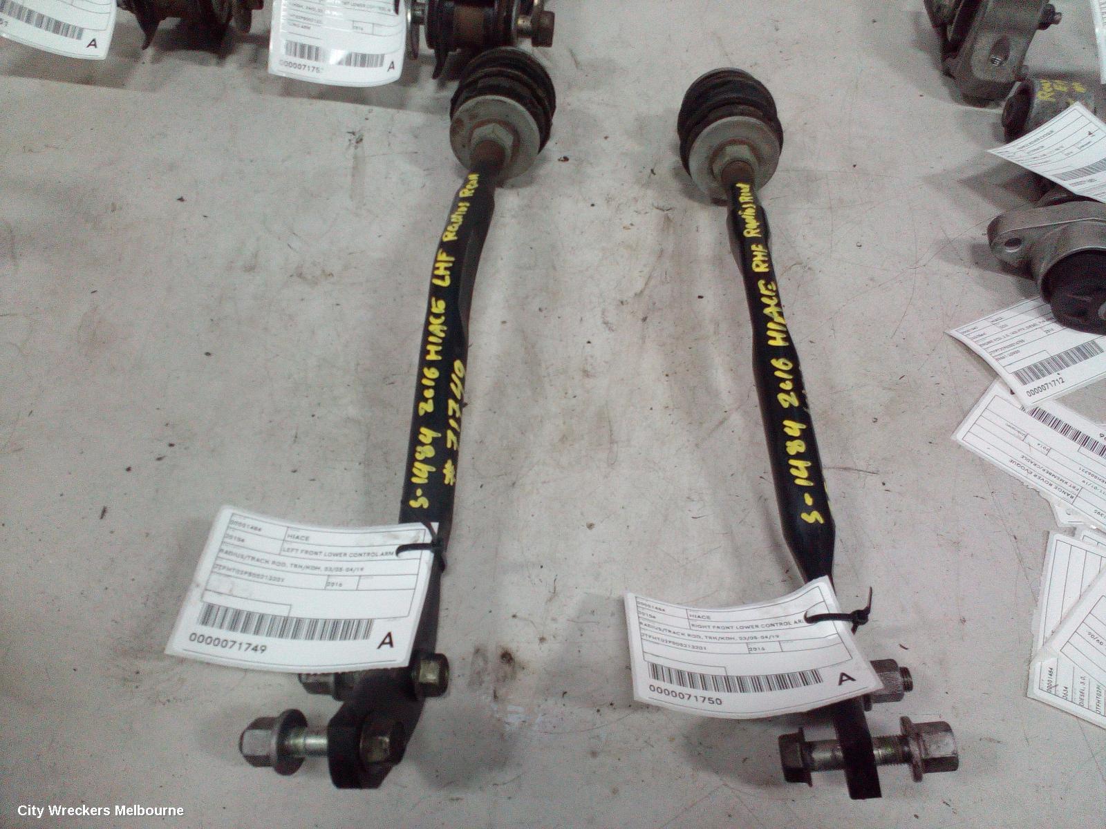 TOYOTA HIACE LEFT FRONT LOWER CONTROL ARM, RADIUS/TRACK ROD, TRH/KDH, 03/2005 - 04/2019