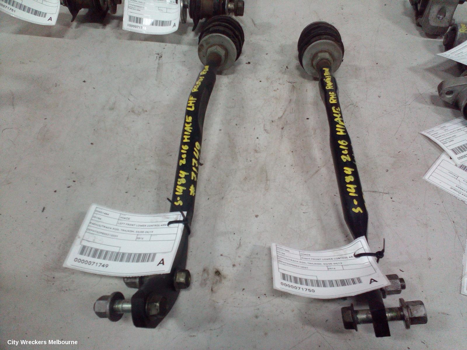 TOYOTA HIACE RIGHT FRONT LOWER CONTROL ARM, RADIUS/TRACK ROD, TRH/KDH, 03/2005 - 04/2019