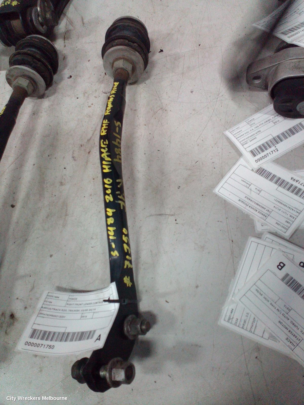 TOYOTA HIACE RIGHT FRONT LOWER CONTROL ARM, RADIUS/TRACK ROD, TRH/KDH, 03/2005 - 04/2019