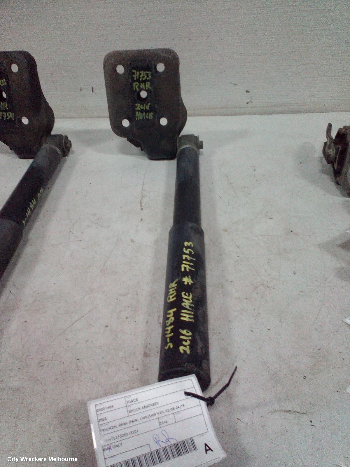 TOYOTA HIACE SHOCK ABSORBER, TRH/KDH, REAR (PAIR), LWB/SWB VAN, 03/2005 - 04/2019