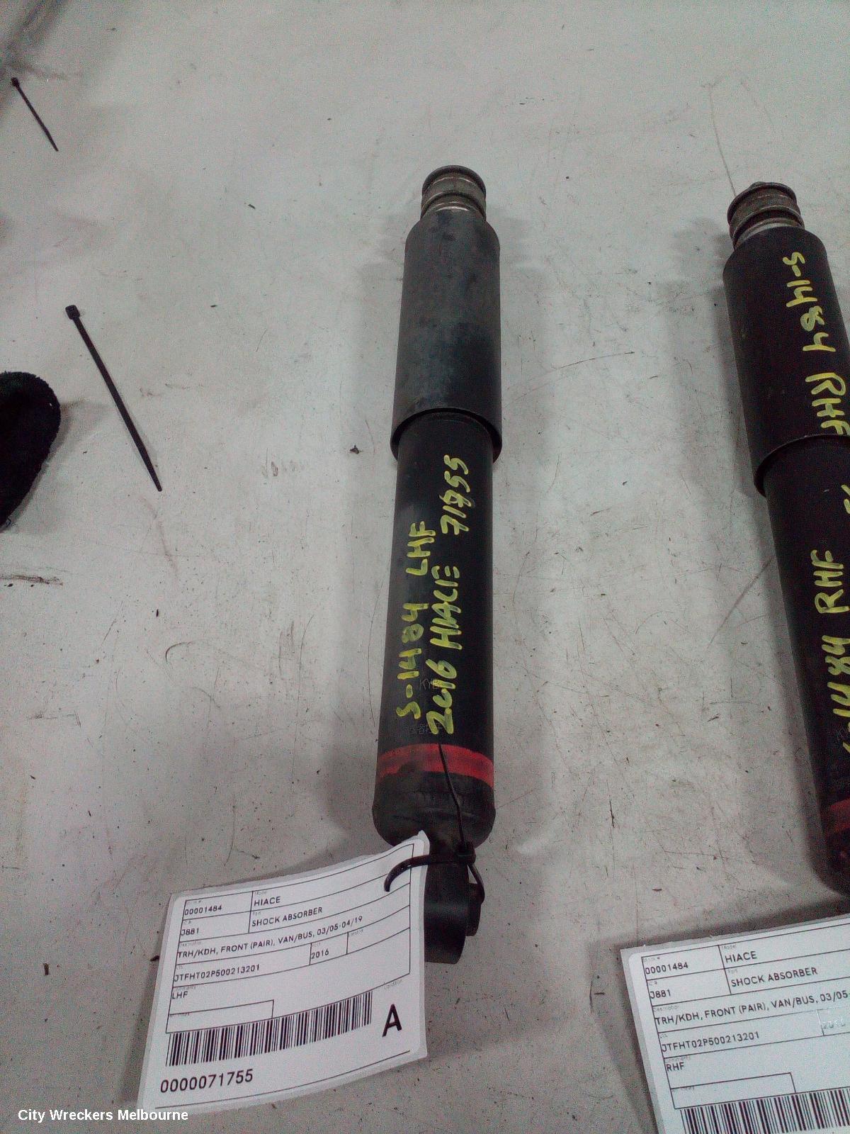 TOYOTA HIACE SHOCK ABSORBER, TRH/KDH, FRONT (PAIR), VAN/BUS, 03/2005 - 04/2019