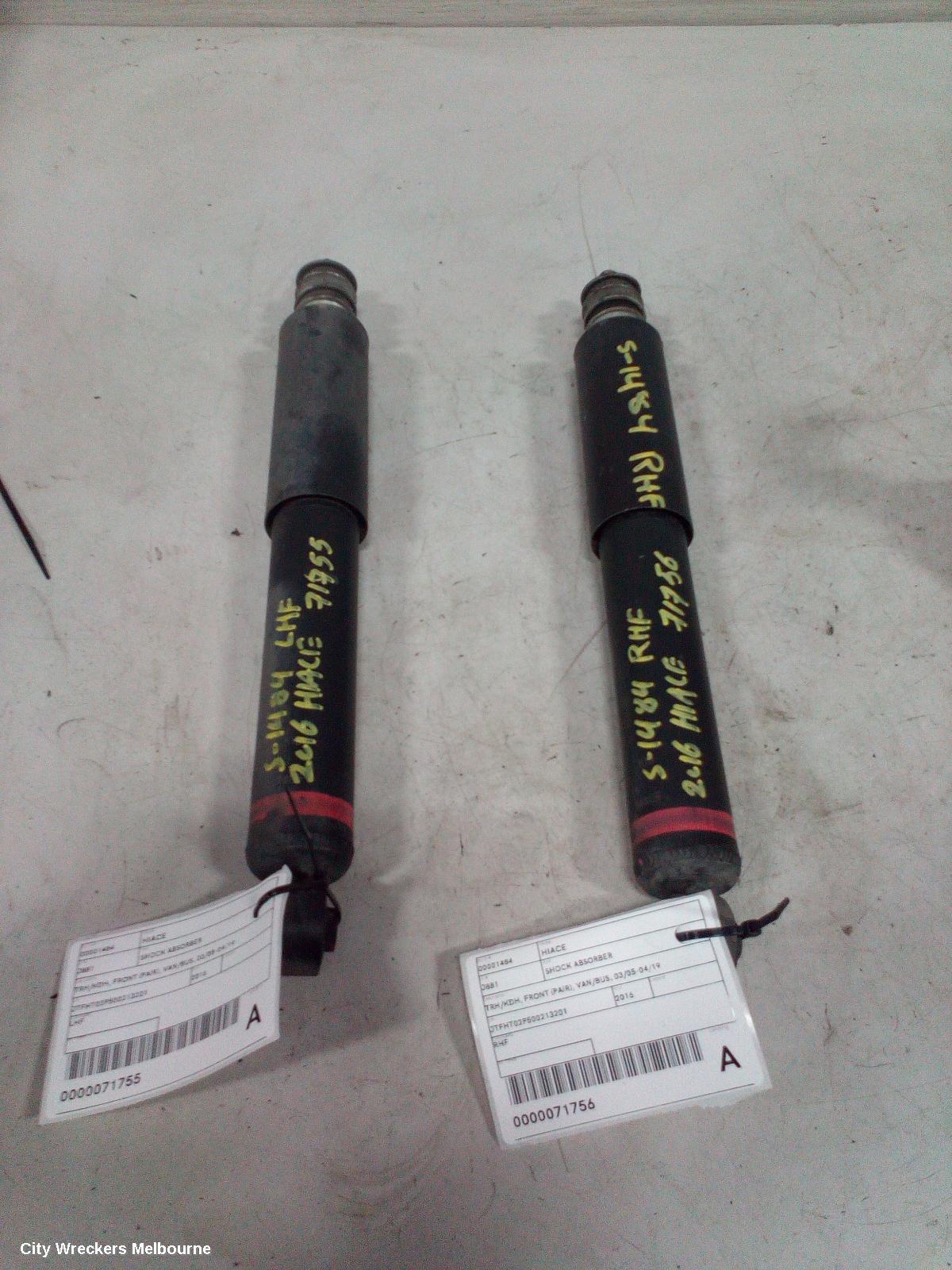 TOYOTA HIACE SHOCK ABSORBER, TRH/KDH, FRONT (PAIR), VAN/BUS, 03/2005 - 04/2019