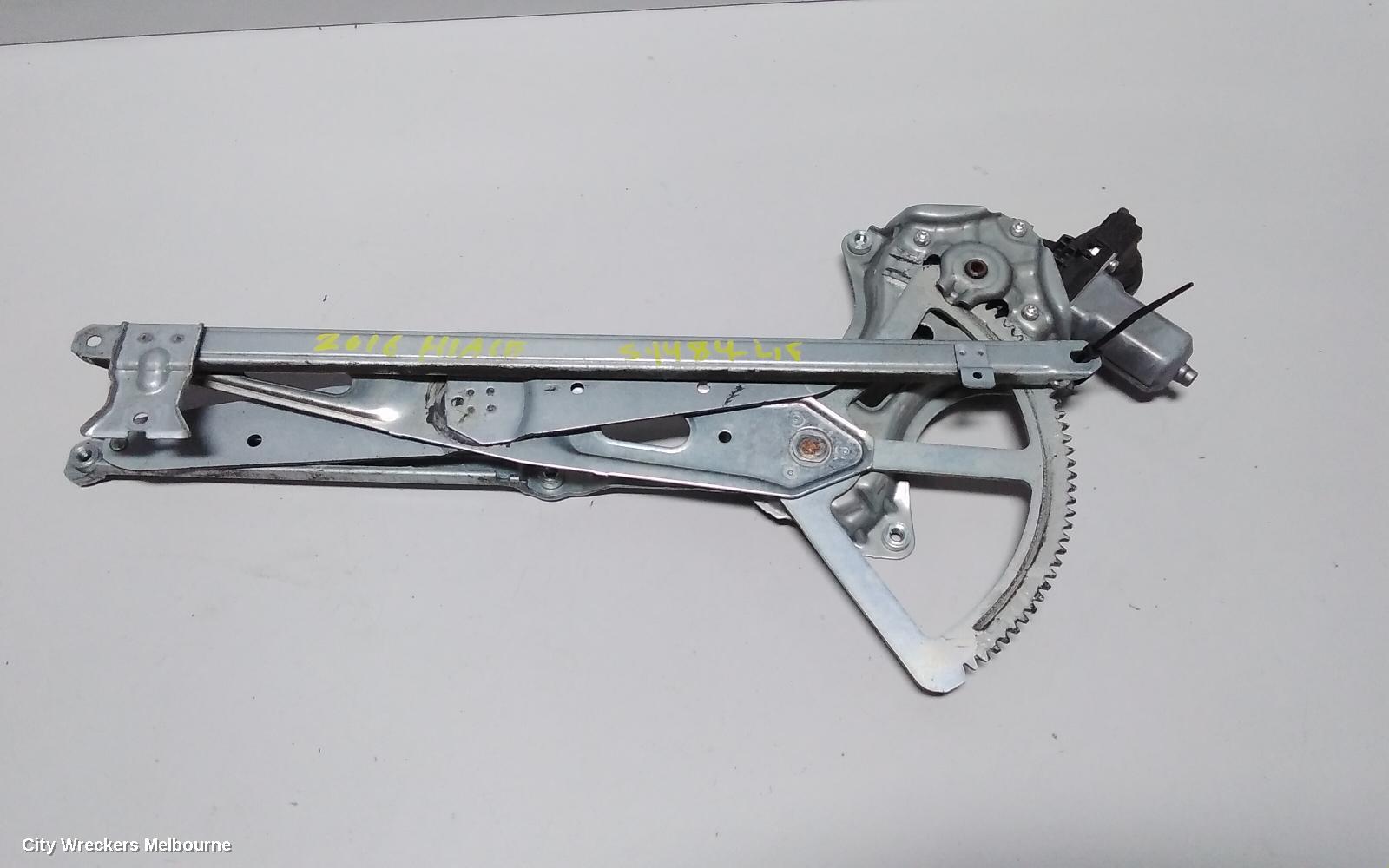TOYOTA HIACE LEFT FRONT WINDOW REG/MOTOR, DOOR REG AND MOTOR ASSY, TRH/KDH, 03/2005 - 04/2019