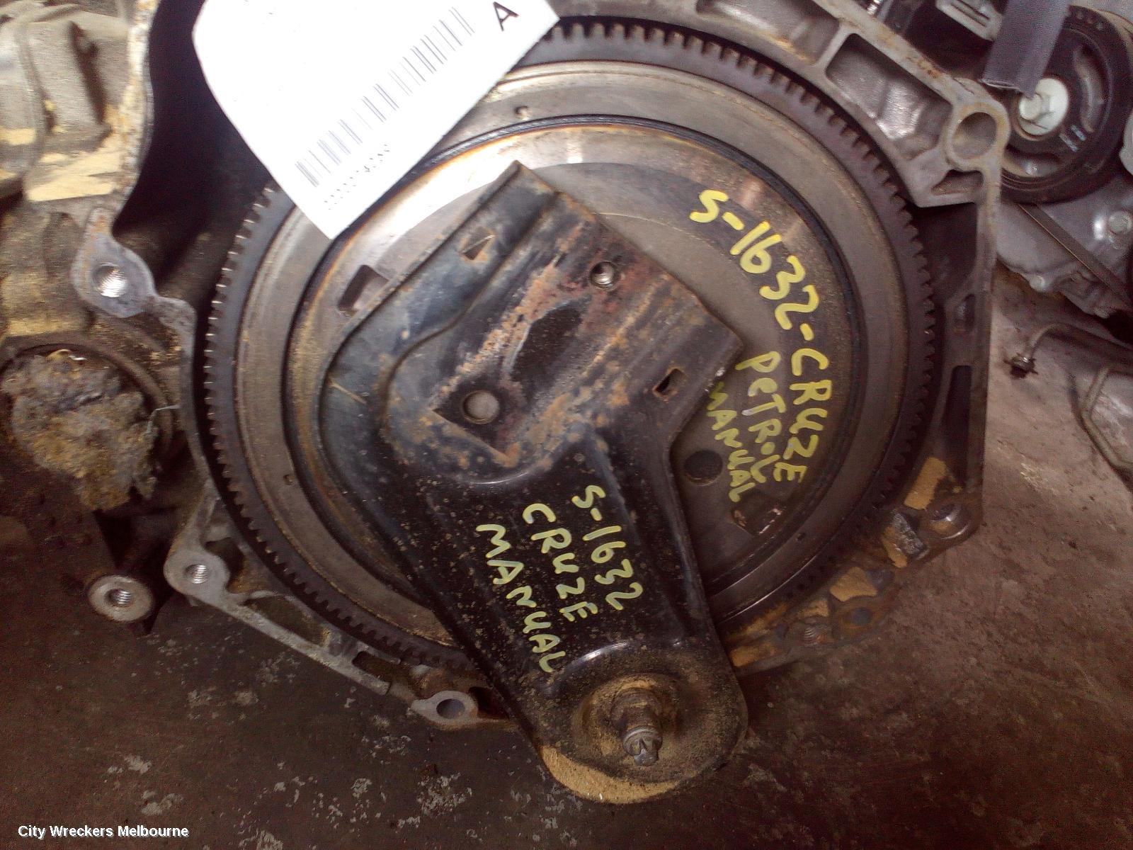 HOLDEN CRUZE TRANS/GEARBOX, MANUAL, PETROL, 1.4, 6 SPEED, JH, 03/2011 - 01/2017