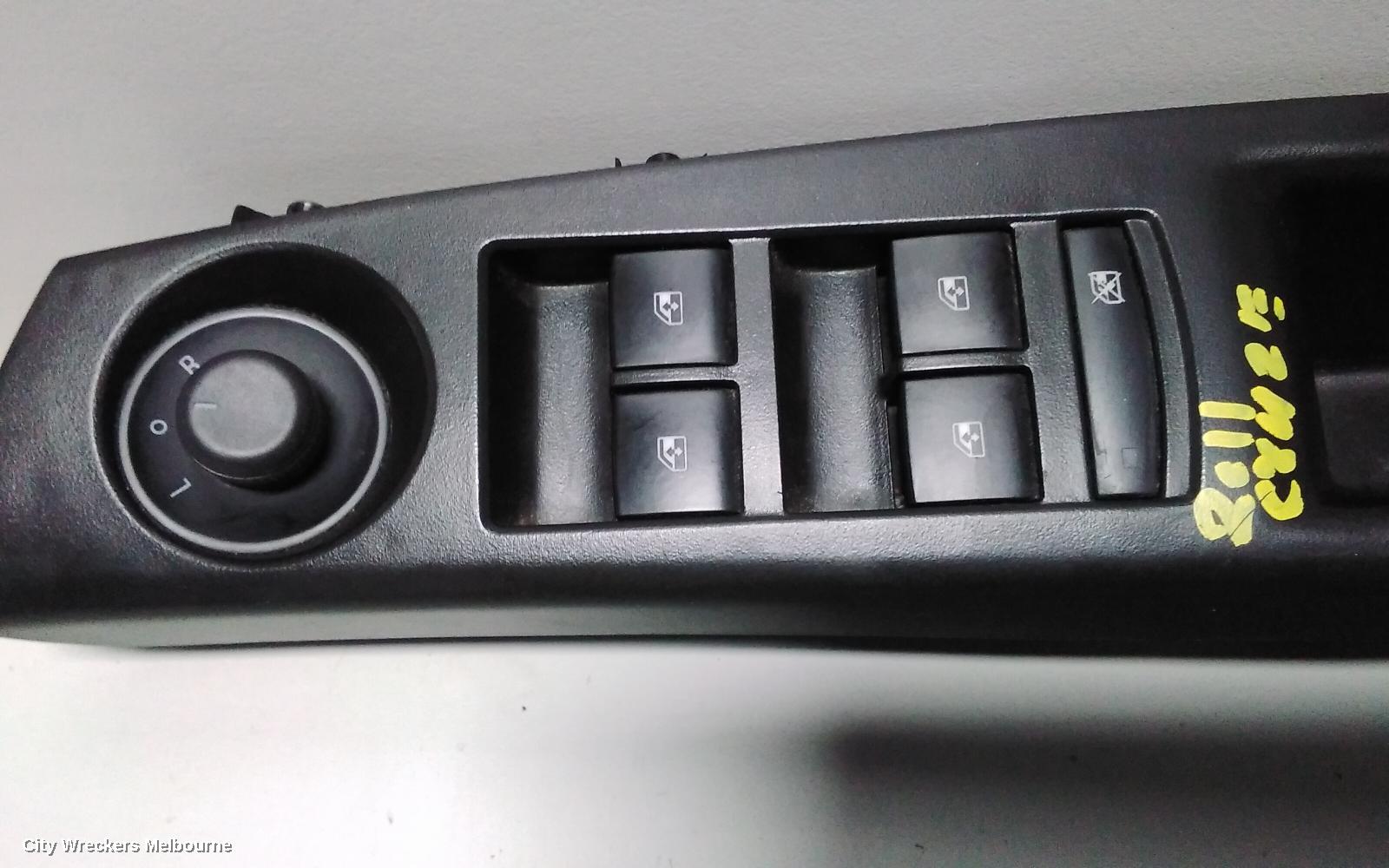 HOLDEN CRUZE PWR DR WIND SWITCH, RH FRONT (MASTER SWITCH), JH, 03/2011 - 01/2017