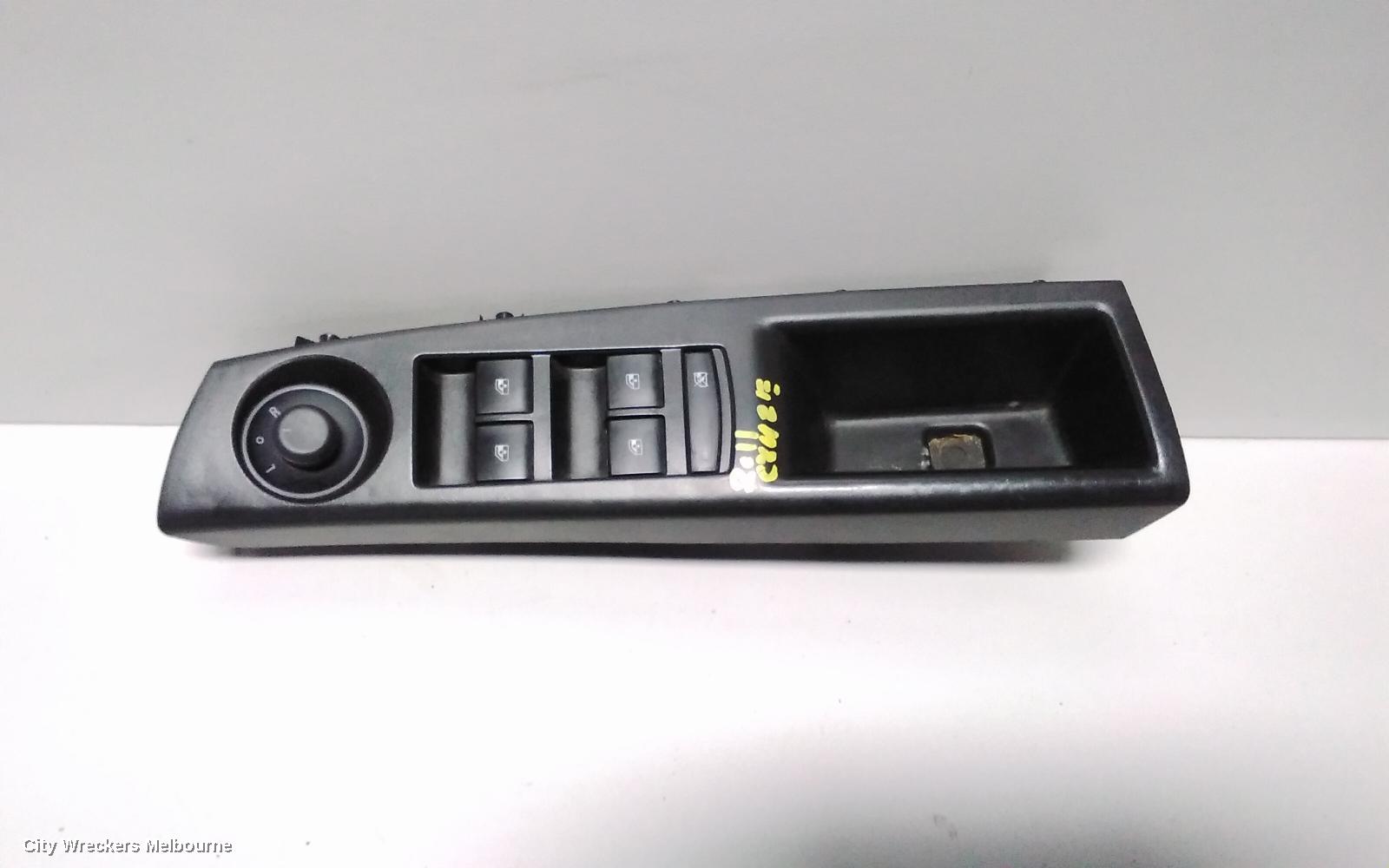 HOLDEN CRUZE PWR DR WIND SWITCH, RH FRONT (MASTER SWITCH), JH, 03/2011 - 01/2017
