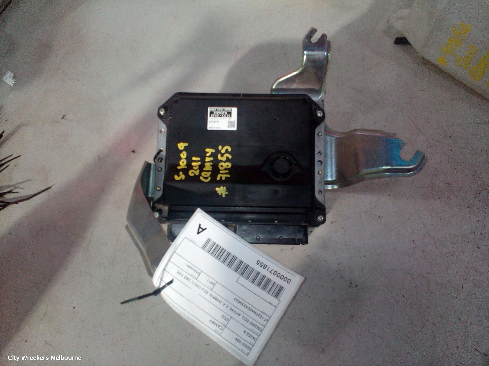 TOYOTA CAMRY ECU, ENGINE ECU, AHV40, 2.4, HYBRID, ECU ONLY, 2AZ-FXE, 12/2009 - 11/2011
