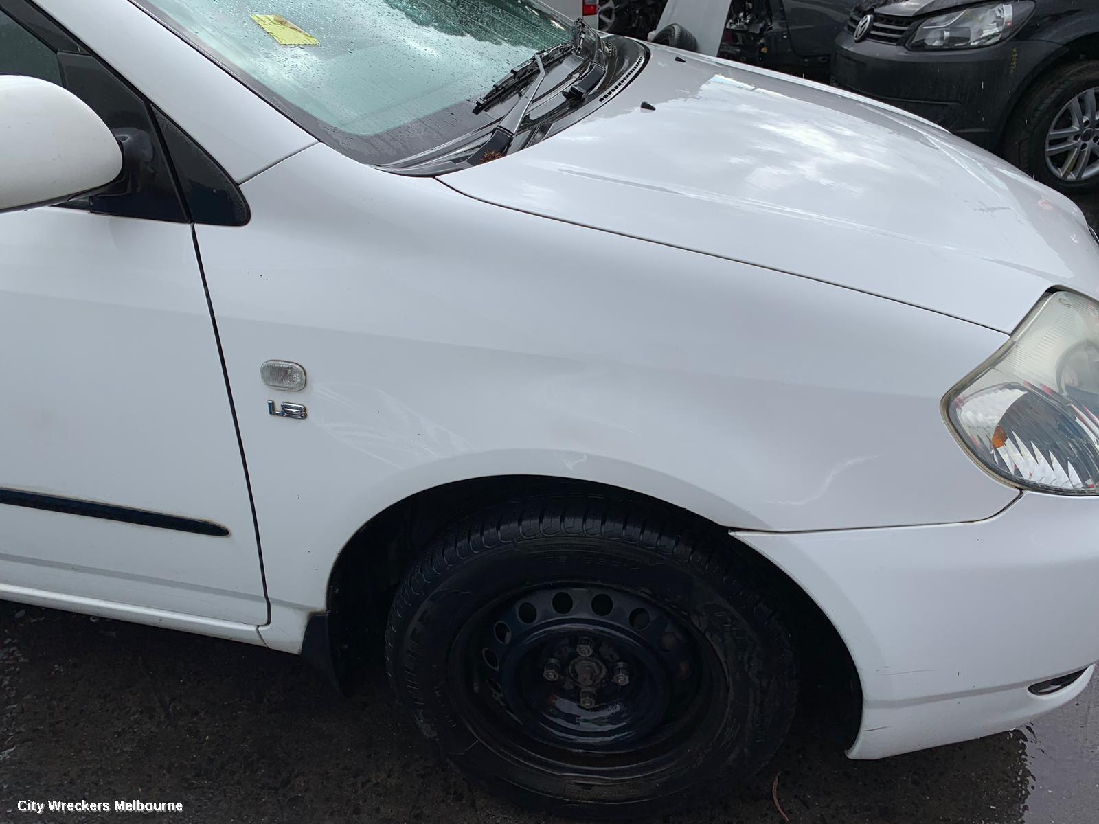 TOYOTA COROLLA LEFT TAILLIGHT, ZZE122 (JAPAN-VIN JTD), HATCH, LENS# 13-65, 12/2001 - 03/2004