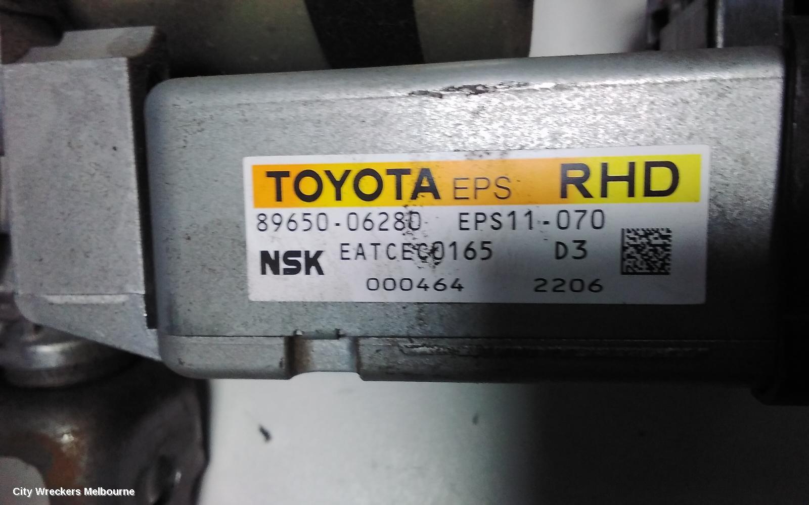TOYOTA AURION STEERING COLUMN, GSV50R, 02/2012 - 08/2017
