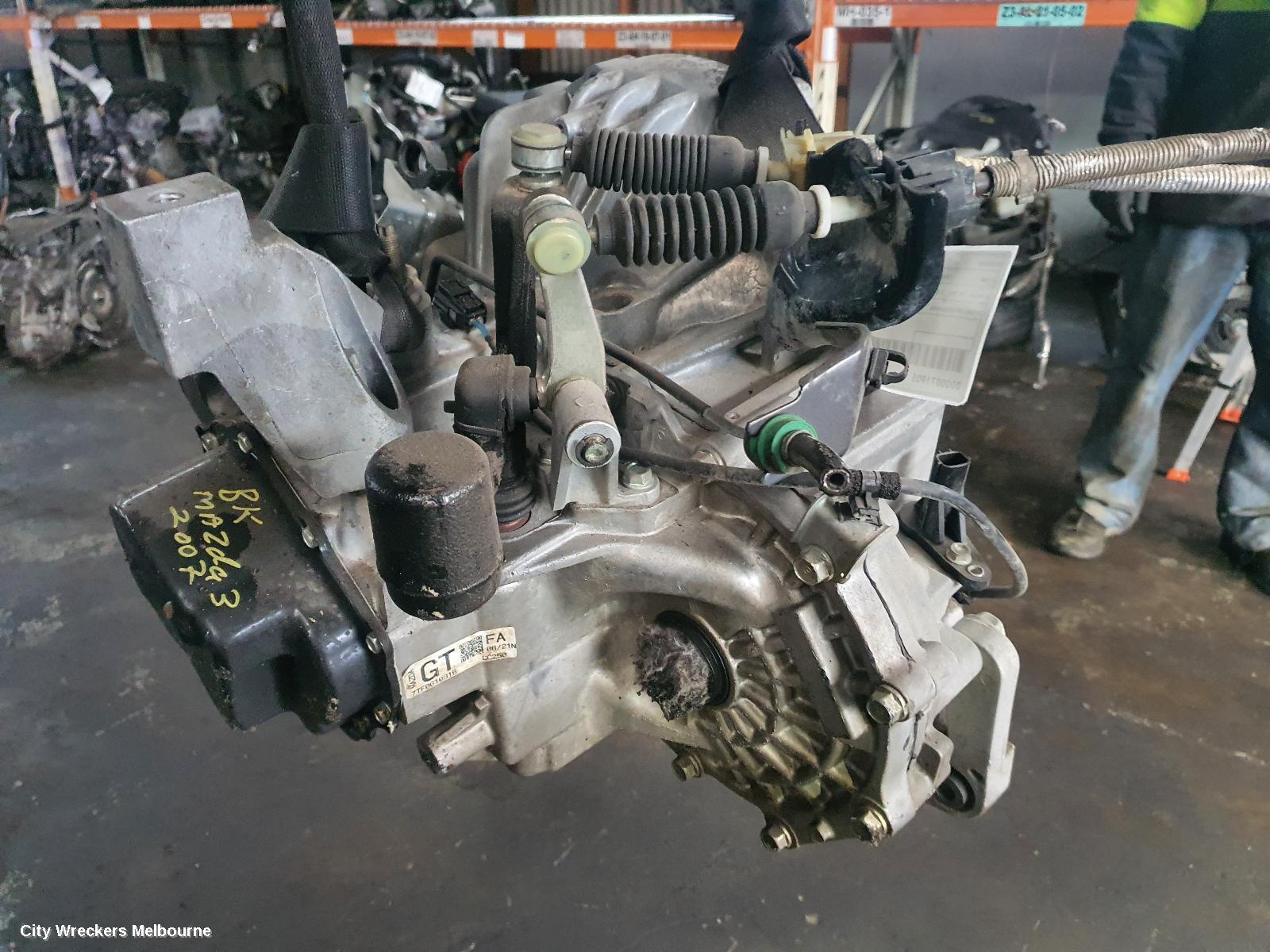 MAZDA 3 TRANS/GEARBOX, MANUAL, PETROL, 2.0, LF, 5 SPEED, BK, 07/2006 - 04/2009