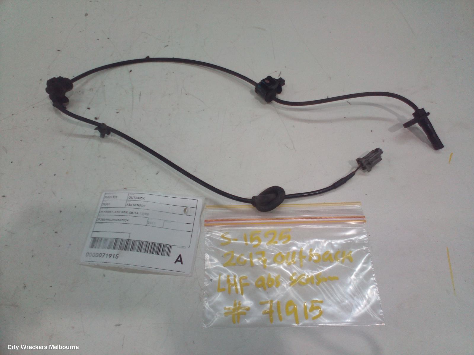 SUBARU OUTBACK ABS SENSOR, LH FRONT, 6TH GEN, 08/2014 - 12/2020