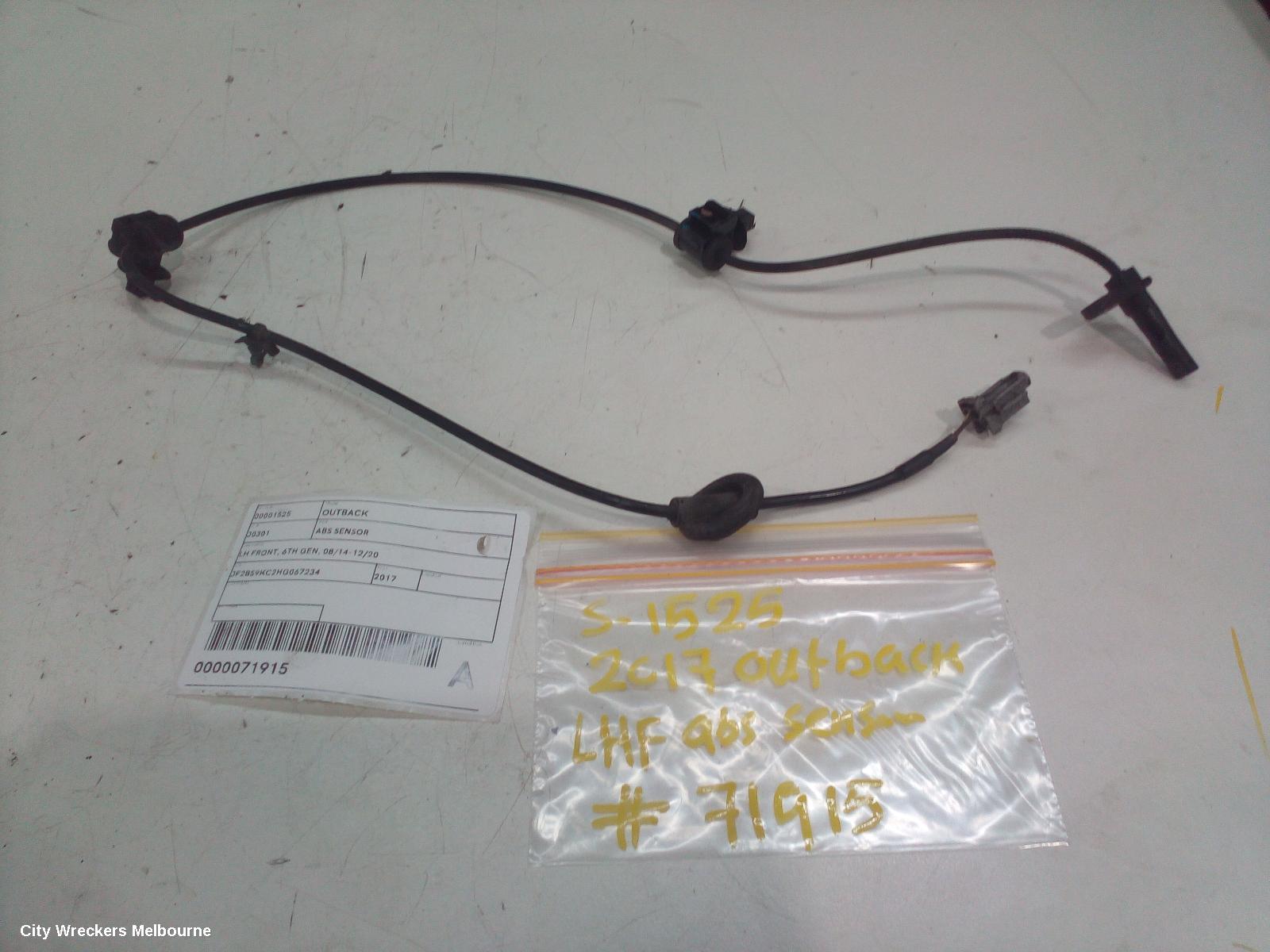 SUBARU OUTBACK ABS SENSOR, LH FRONT, 6TH GEN, 08/2014 - 12/2020