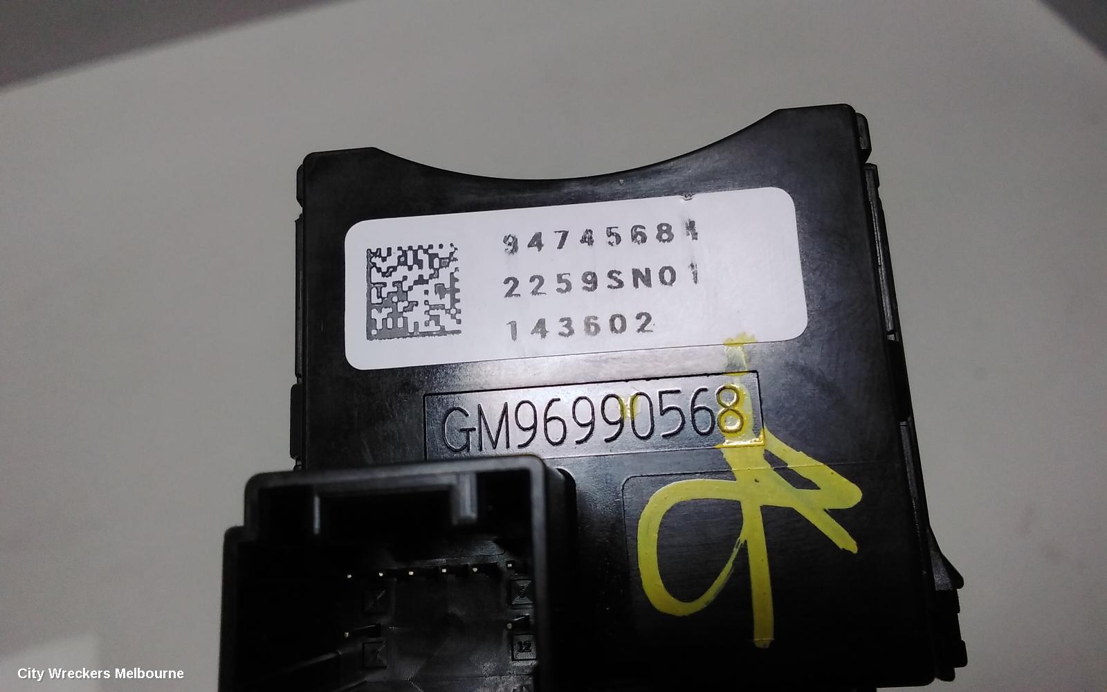 HOLDEN BARINA COMBINATION SWITCH, FLASHER SWITCH, NON MENU BUTTON TYPE, TM, 09/2011 - 12/2018