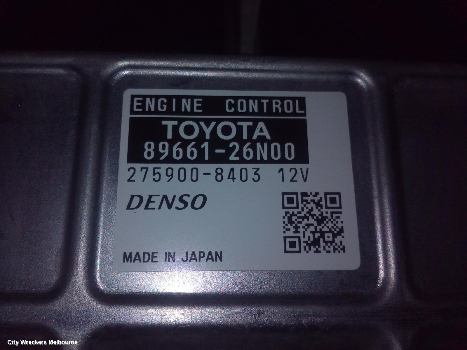 TOYOTA HIACE ECU, ENGINE ECU, 3.0, 1KD-FTV, DIESEL, P/N 89661-26N00, ECU ONLY, KDH, 09/2006 - 04/2019