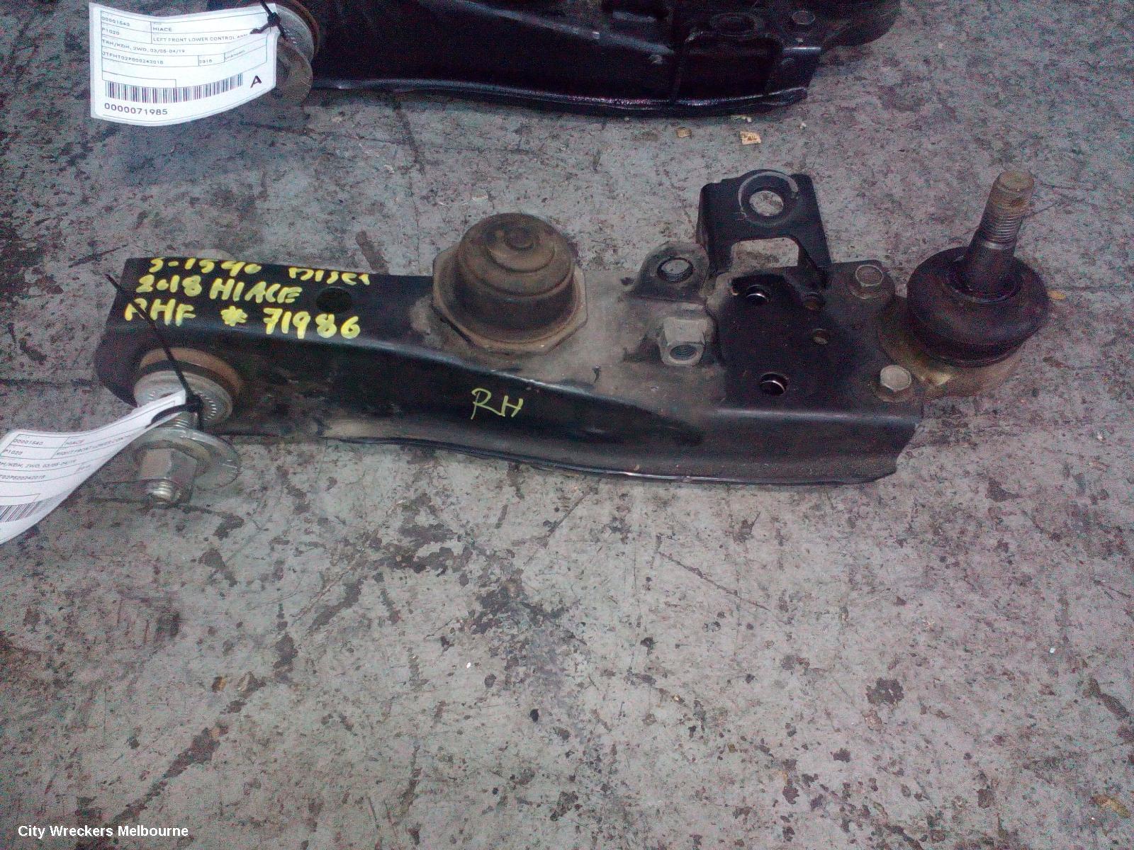 TOYOTA HIACE RIGHT FRONT LOWER CONTROL ARM, TRH/KDH, 2WD, 03/2005 - 04/2019