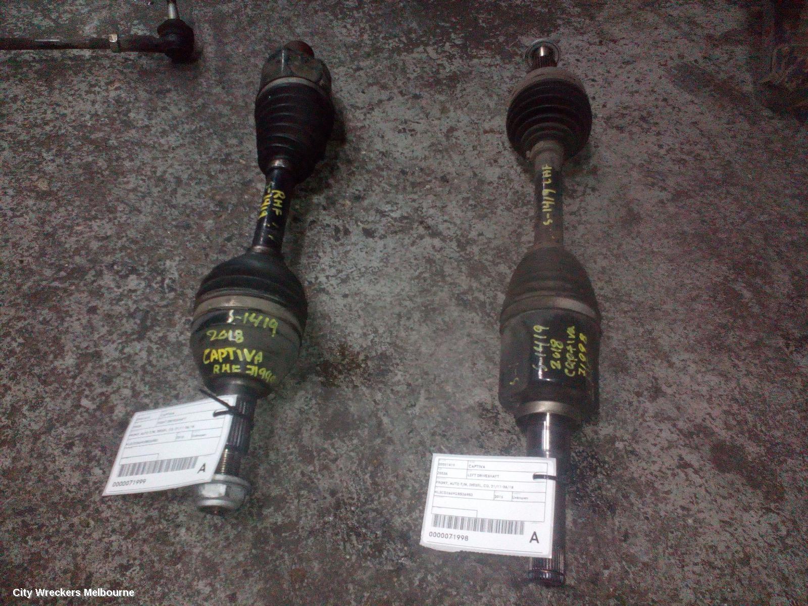 HOLDEN CAPTIVA RIGHT DRIVESHAFT, FRONT, AUTO T/M, DIESEL, CG, 01/2011 - 06/2018