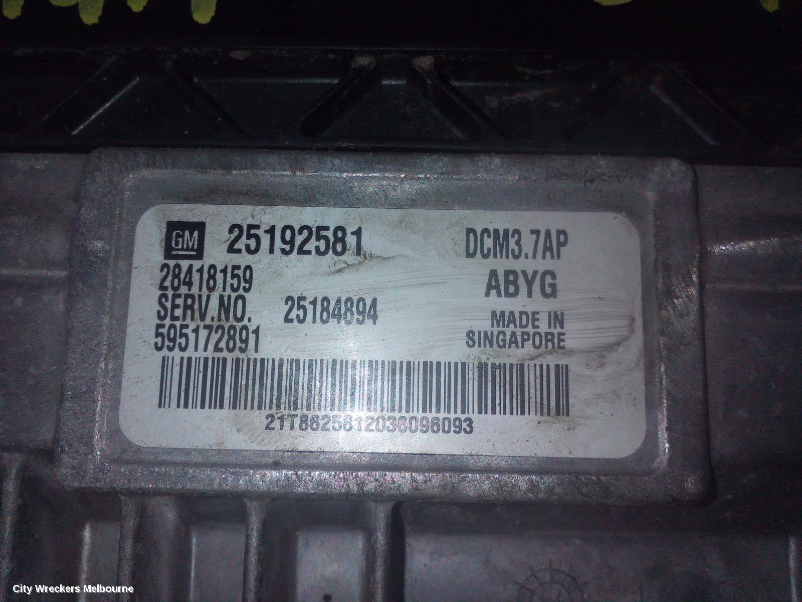 HOLDEN CAPTIVA ECU, ENGINE ECU, 2.2, DIESEL, AUTO T/M, P/N 25184305, ECU ONLY, CG, 01/2011 - 06/2018