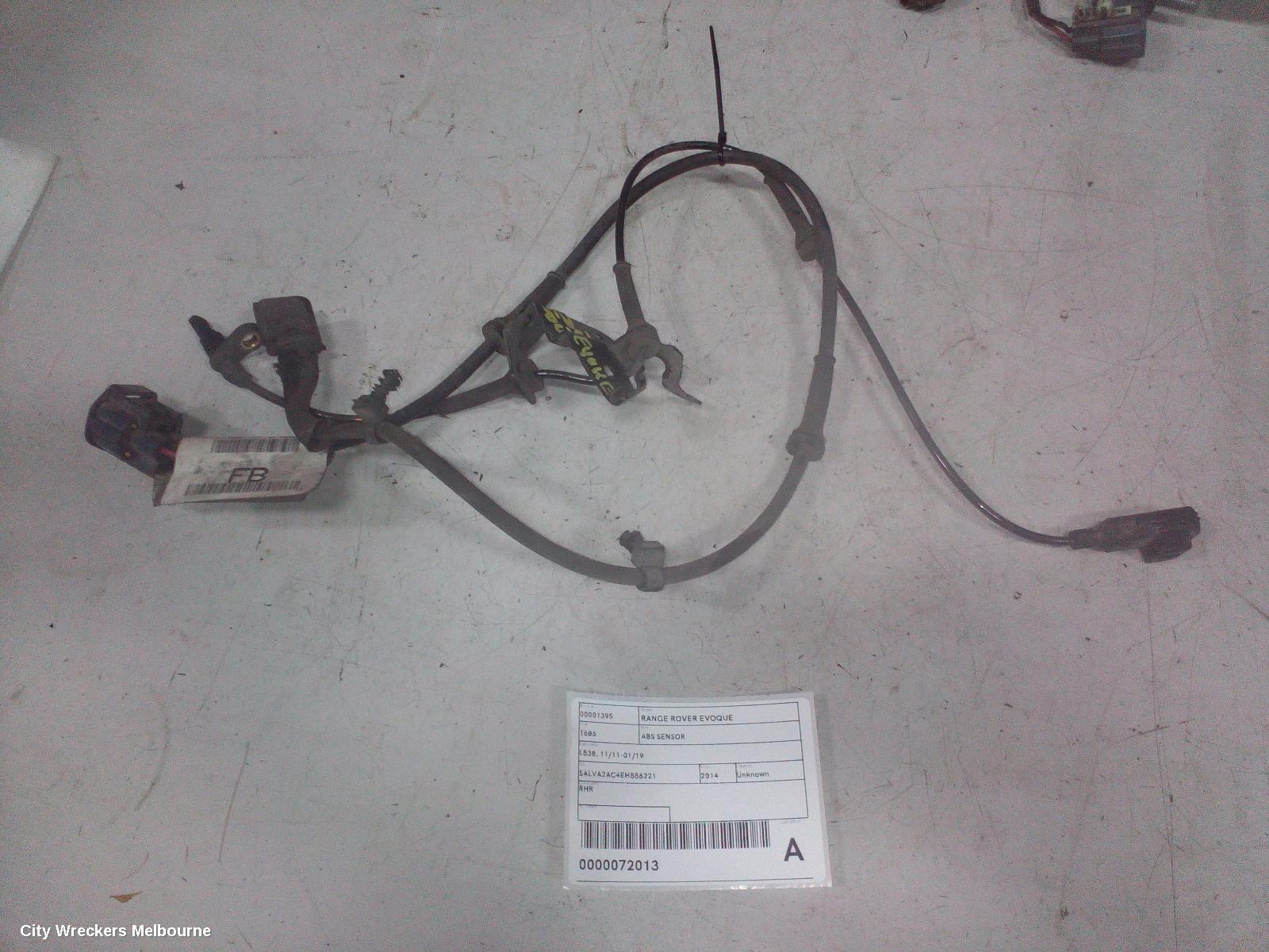 LAND ROVER RANGEROVER EVOQUE ABS SENSOR, L538, 11/2011 - 01/2019