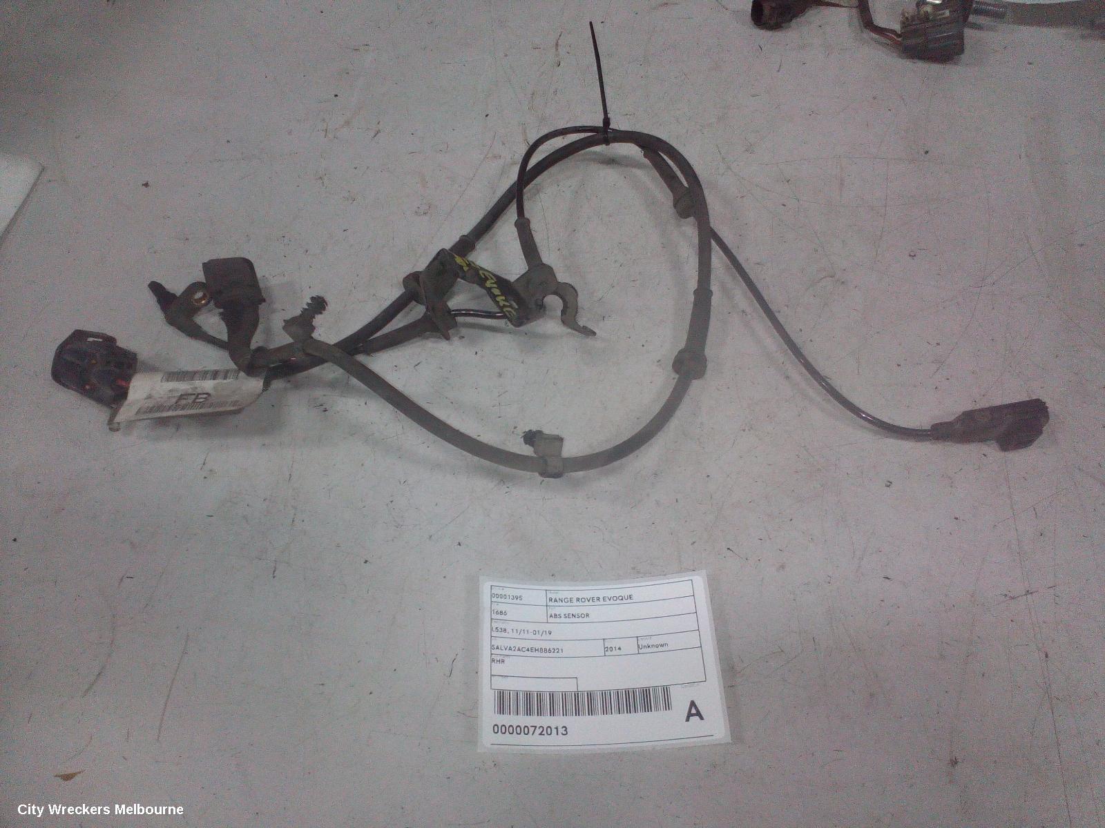 LAND ROVER RANGEROVER EVOQUE ABS SENSOR, L538, 11/2011 - 01/2019