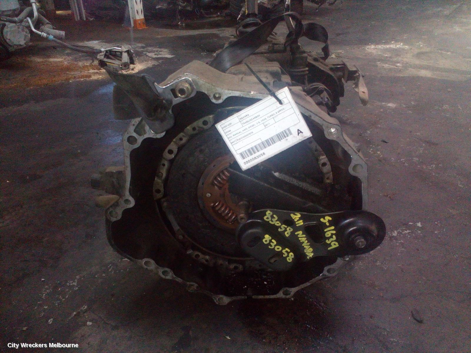 NISSAN NAVARA TRANS/GEARBOX, D22, MANUAL, 4WD, DIESEL, 2.5, YD25, TURBO, 5 SPEED, 01/2007 - 08/2015