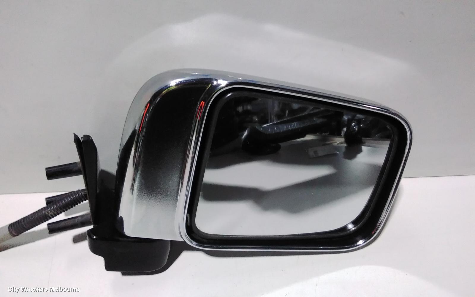 NISSAN NAVARA RIGHT DOOR MIRROR, D22, POWER, CHROME, 04/1997 - 08/2015