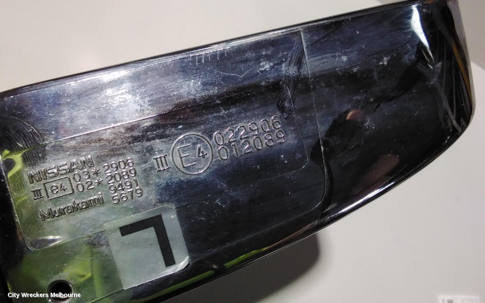 NISSAN NAVARA RIGHT DOOR MIRROR, D22, POWER, CHROME, 04/1997 - 08/2015