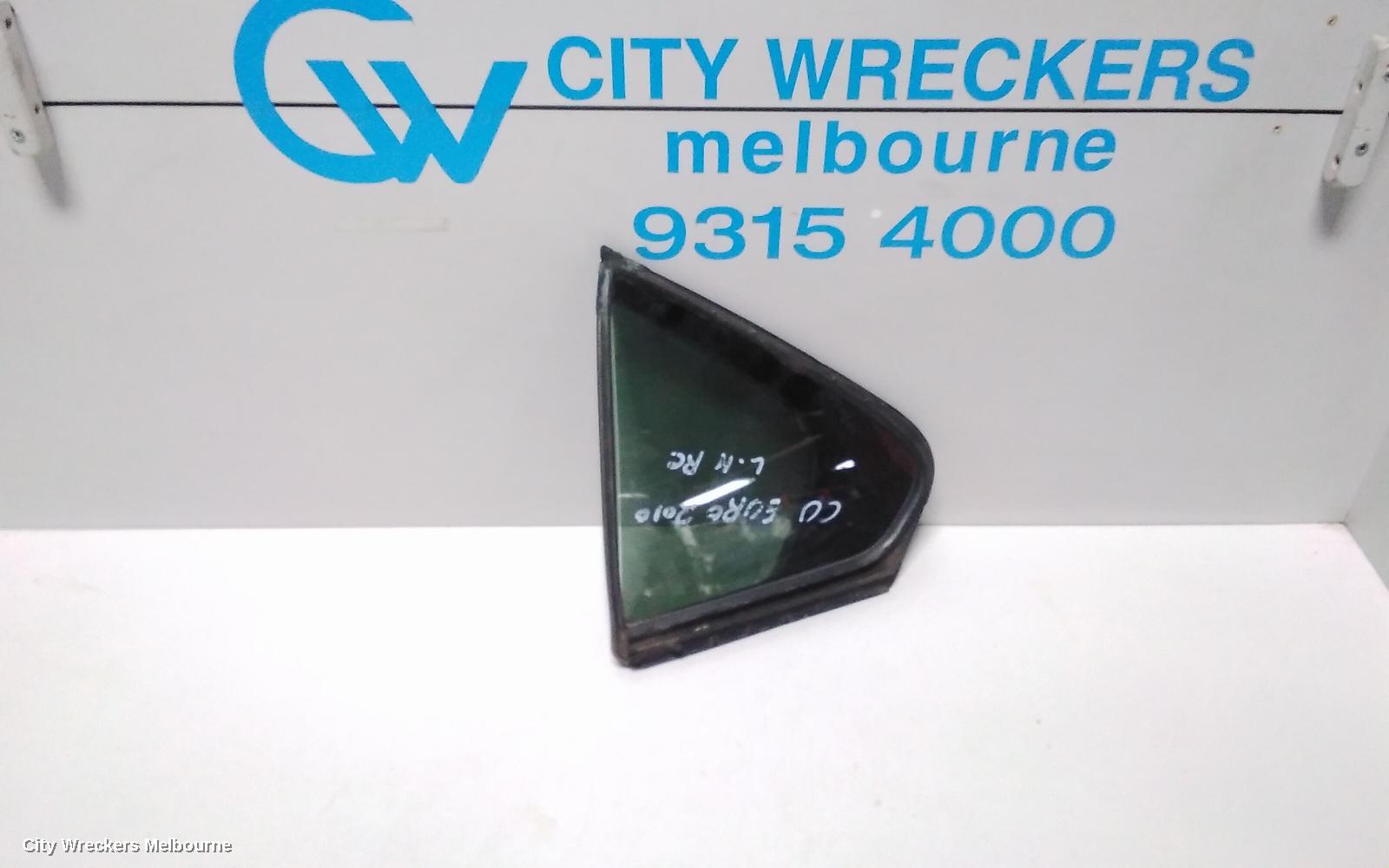 HONDA ACCORD LEFT REAR 1/4 DOOR GLASS, 8TH GEN, EURO (VIN JHMCU), SEDAN, 06/2008 - 06/2011