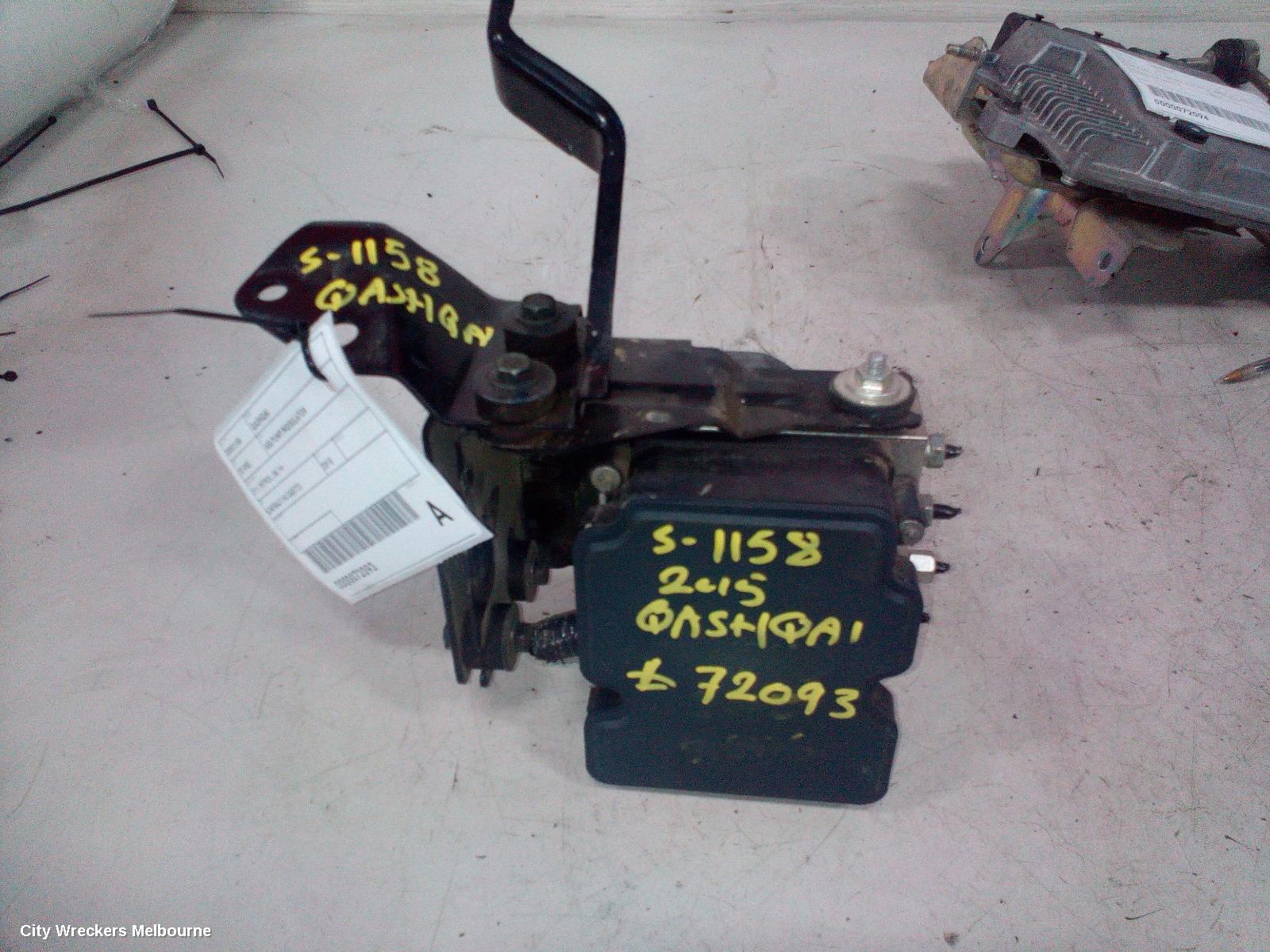 NISSAN QASHQAI ABS PUMP/MODULATOR, J11, PETROL, 06/2014 - 07/2021