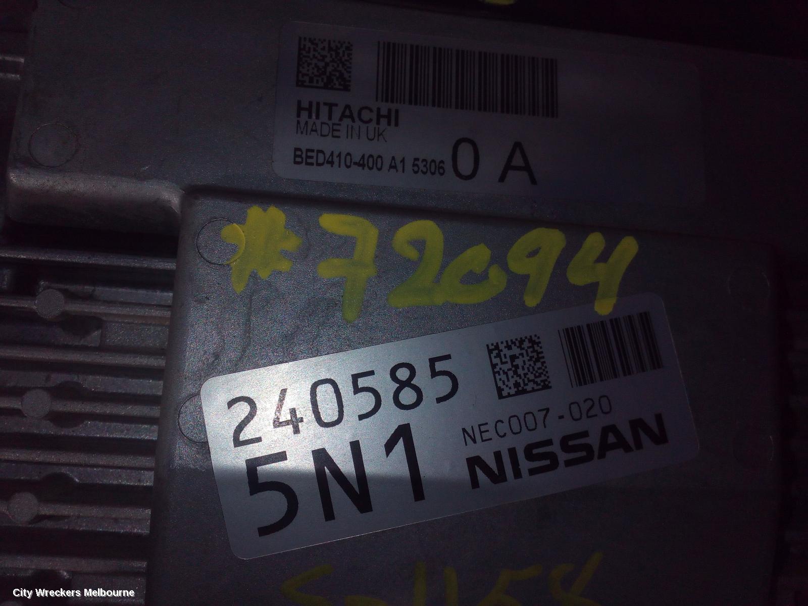 NISSAN QASHQAI ECU, ENGINE ECU, 2.0, PETROL, ECU ONLY, MR20, J11, 06/2014 ONWARDS