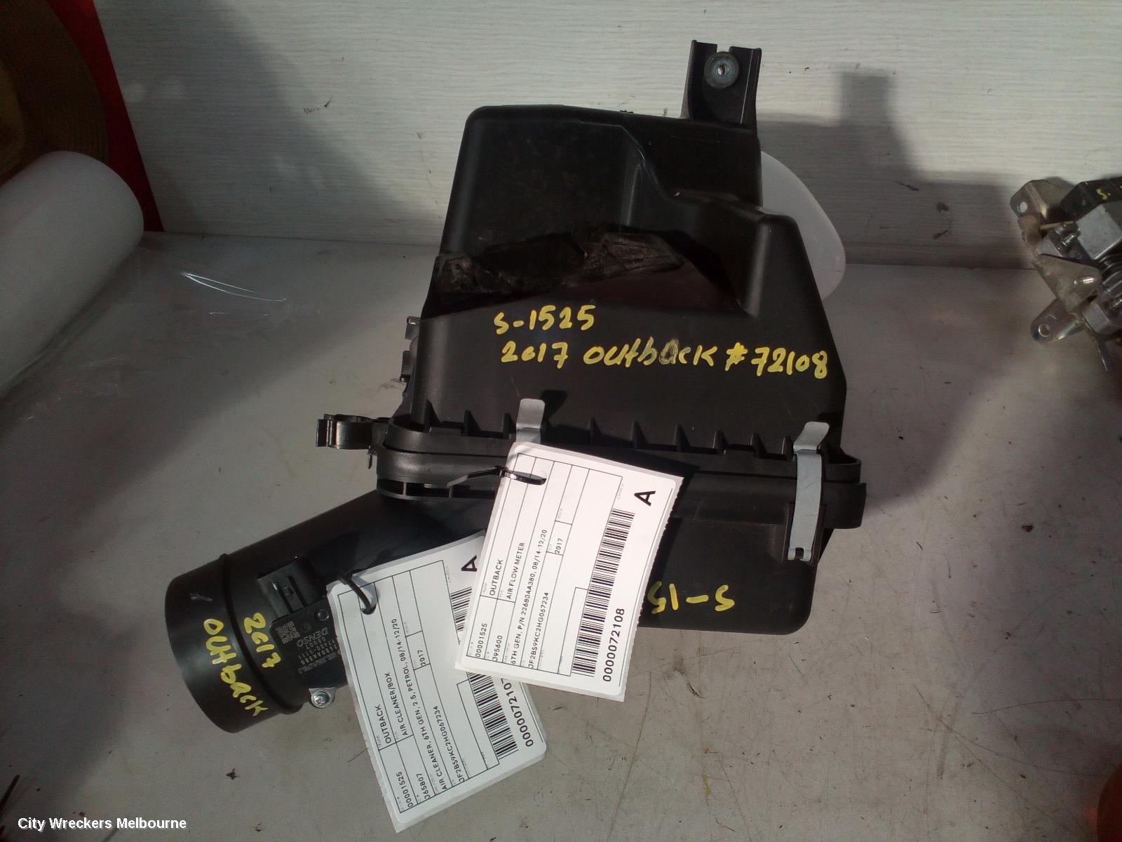 SUBARU OUTBACK AIR FLOW METER, 6TH GEN, P/N 22680AA380, 08/2014 - 12/2020