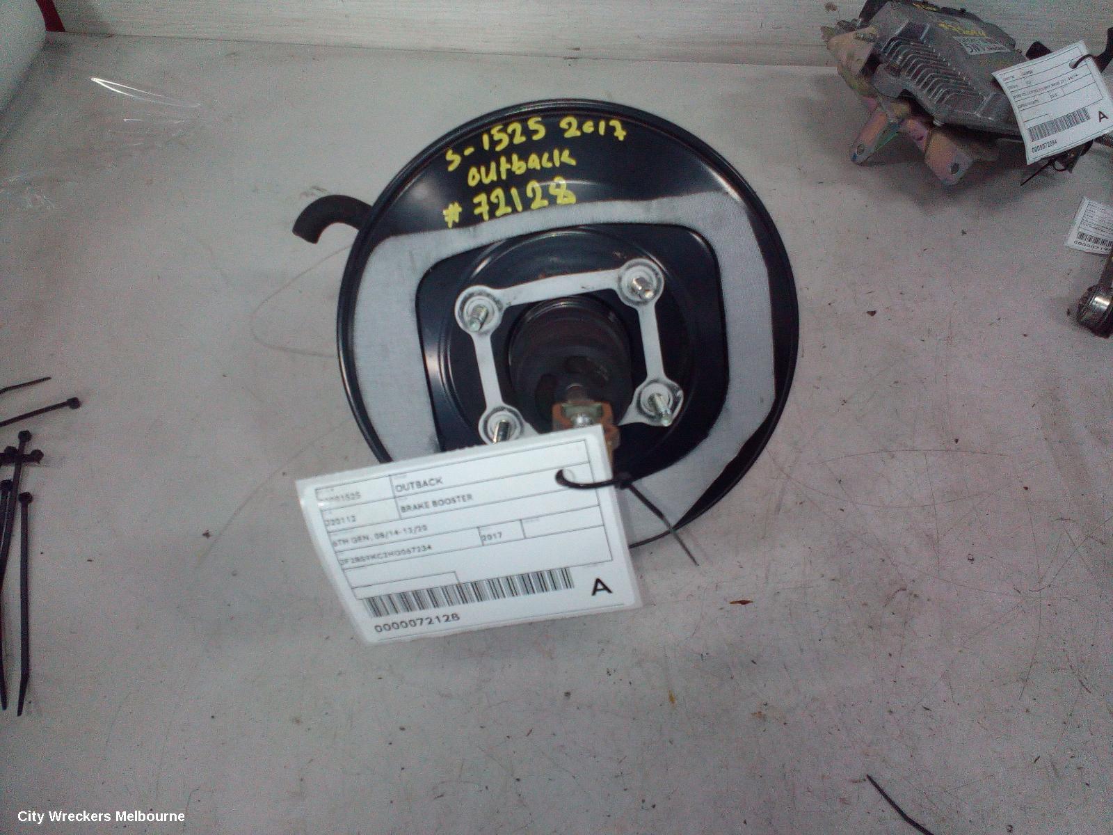 SUBARU OUTBACK BRAKE BOOSTER, 6TH GEN, 08/2014 - 12/2020